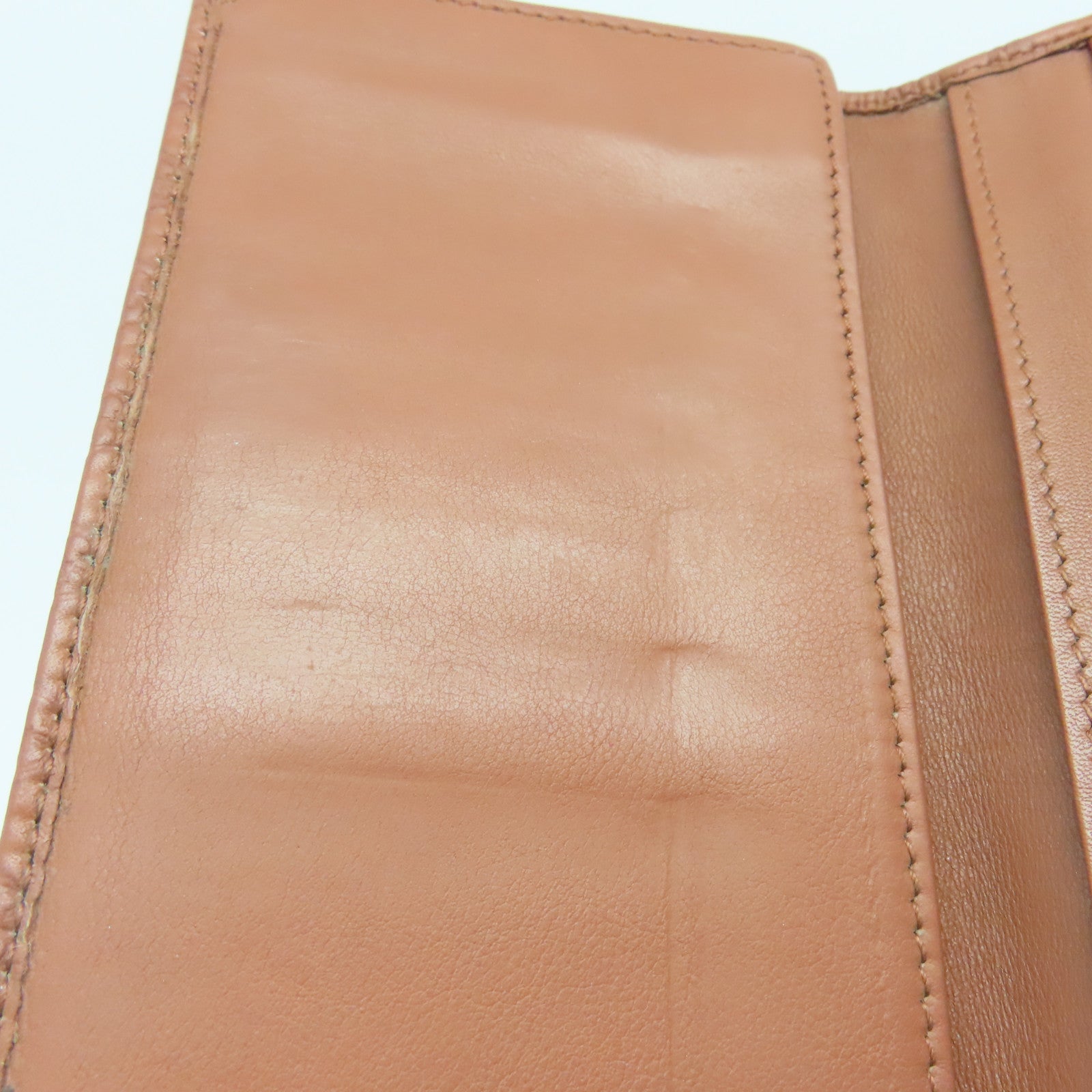 GUCCI 牛皮皮革Long Wallet金扣长钱包啡色