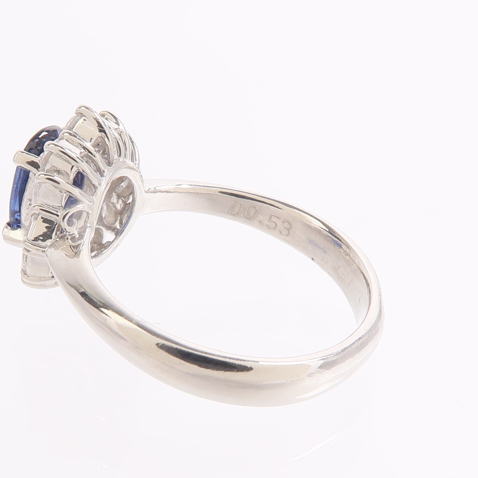 JEWELRY PT900鉑金Sapphire Diamond Ring藍寶石/鑽石戒指