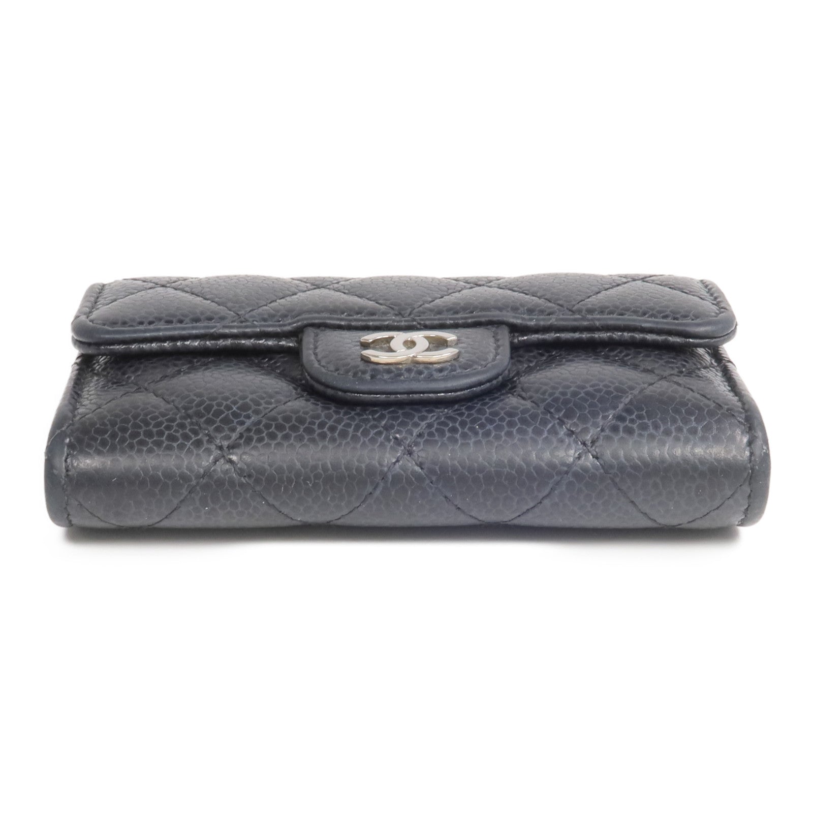 CHANEL 牛皮皮革Card Case銀扣卡片套