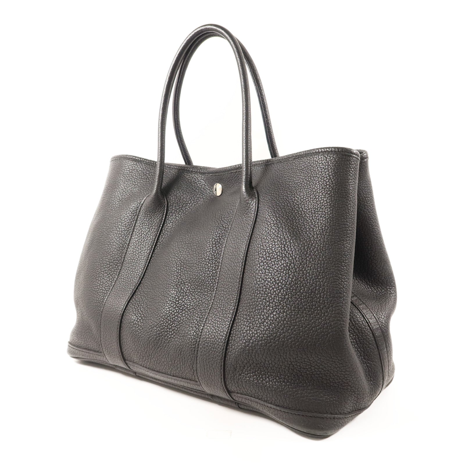 HERMES Negonda皮革GardenParty PM銀扣手挽袋