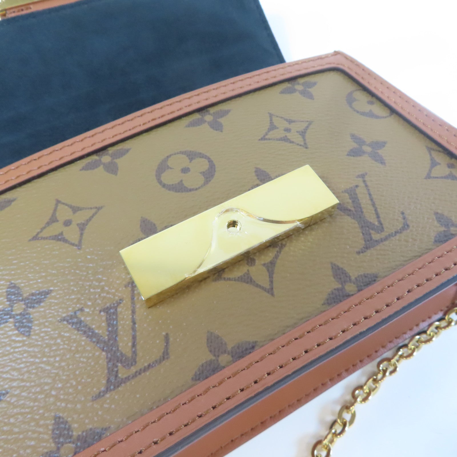 LOUIS VUITTON 【激減優惠】Monogram Dauphine Chain Wallet金扣鏈帶肩背袋啡色