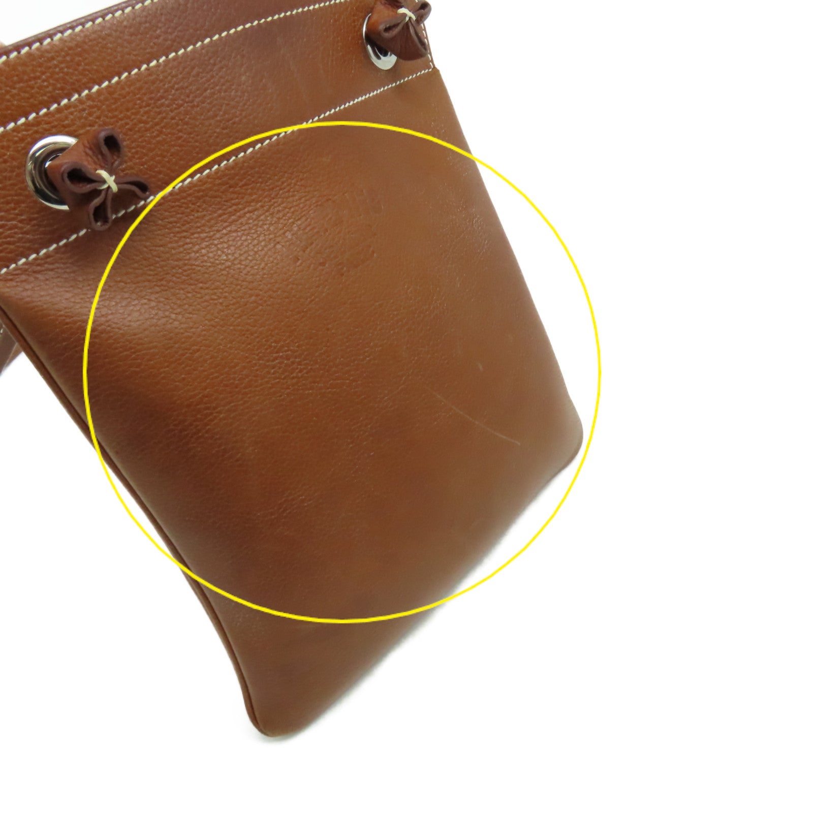 HERMES 【激減優惠】Barenia Faubourg皮革Aline Shoulder Bag肩背袋啡色