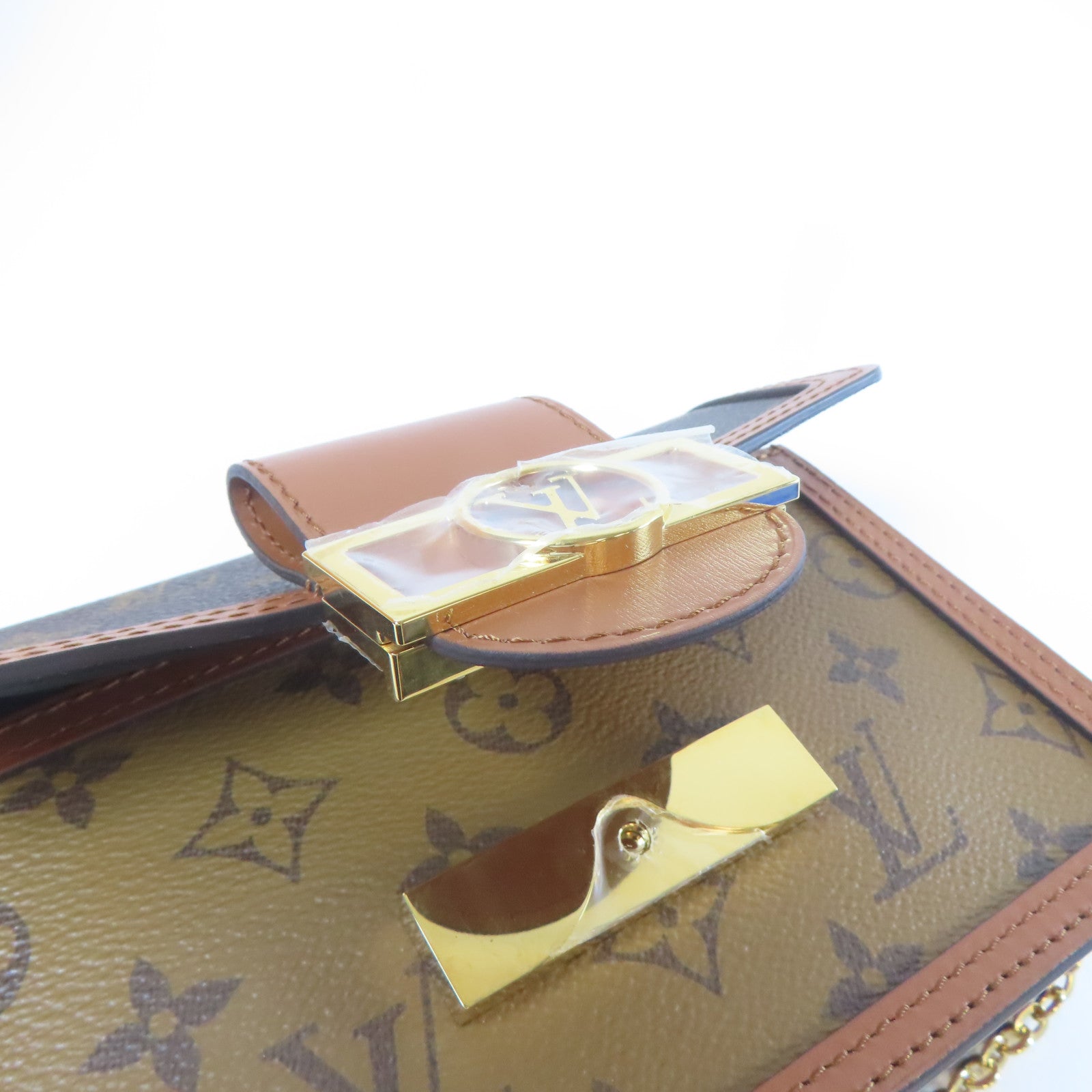 LOUIS VUITTON 【激減優惠】Monogram Dauphine Chain Wallet金扣鏈帶肩背袋啡色