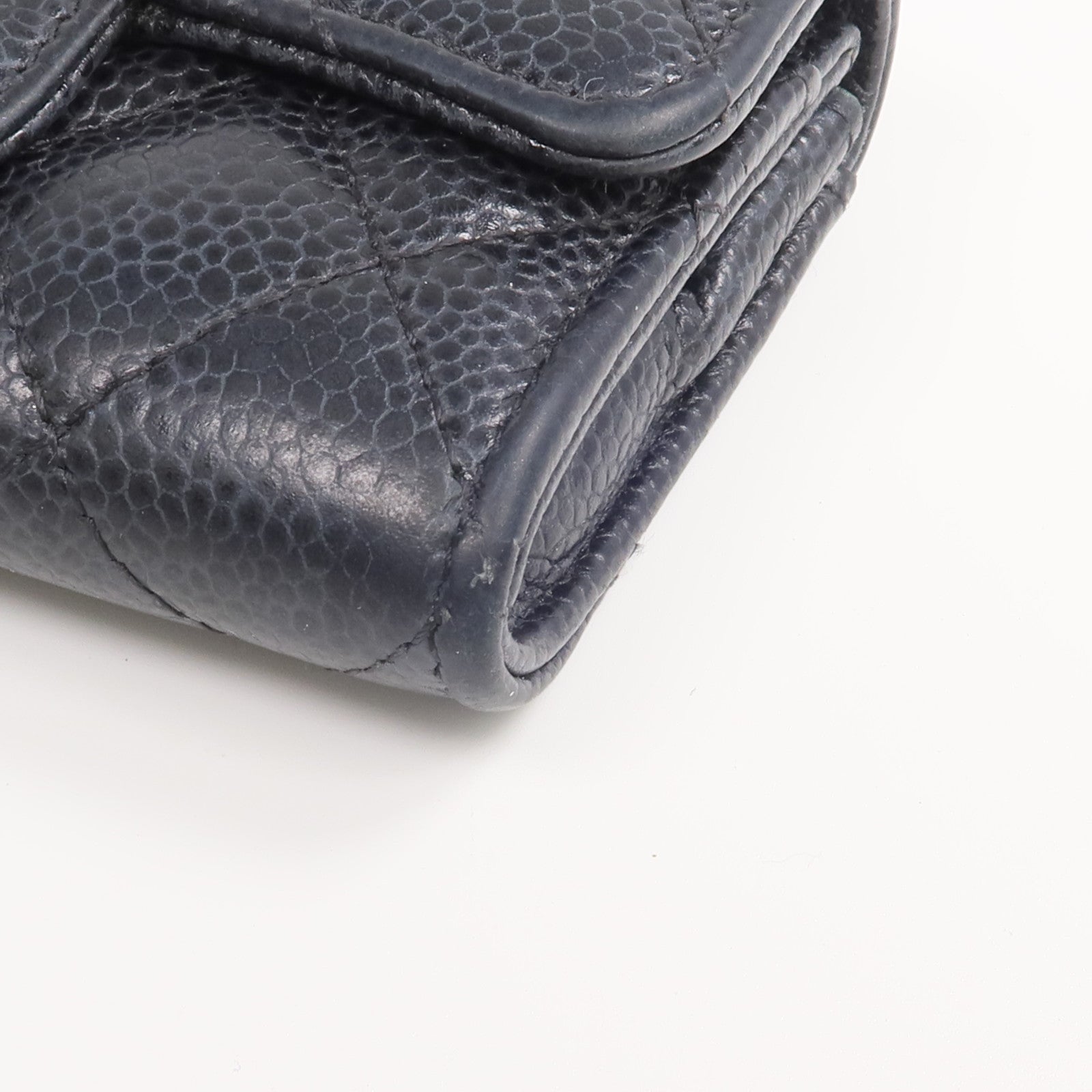 CHANEL 牛皮皮革Card Case銀扣卡片套