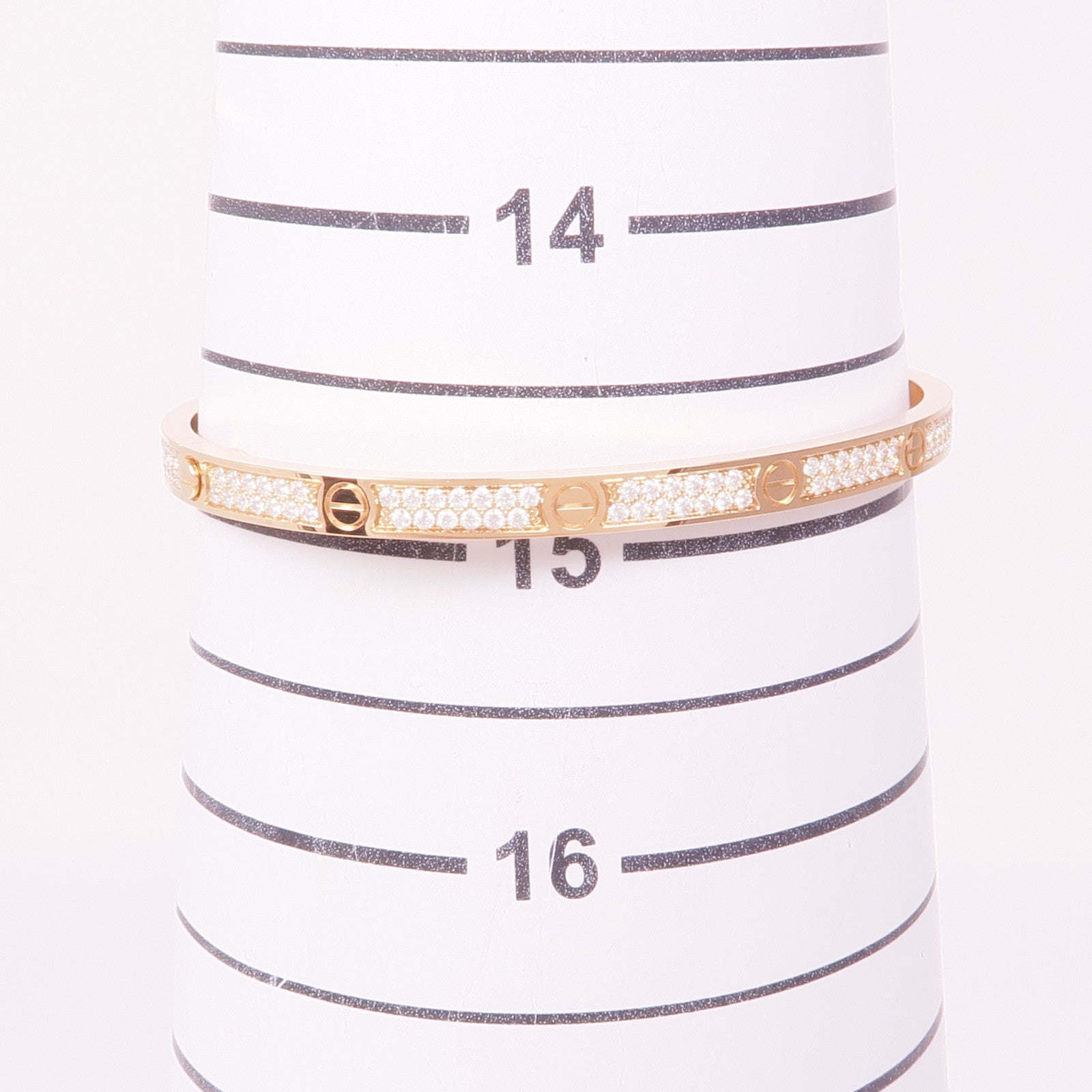 CARTIER 18K玫瑰金Love Bracelet鑽石手鏈Cartier#16