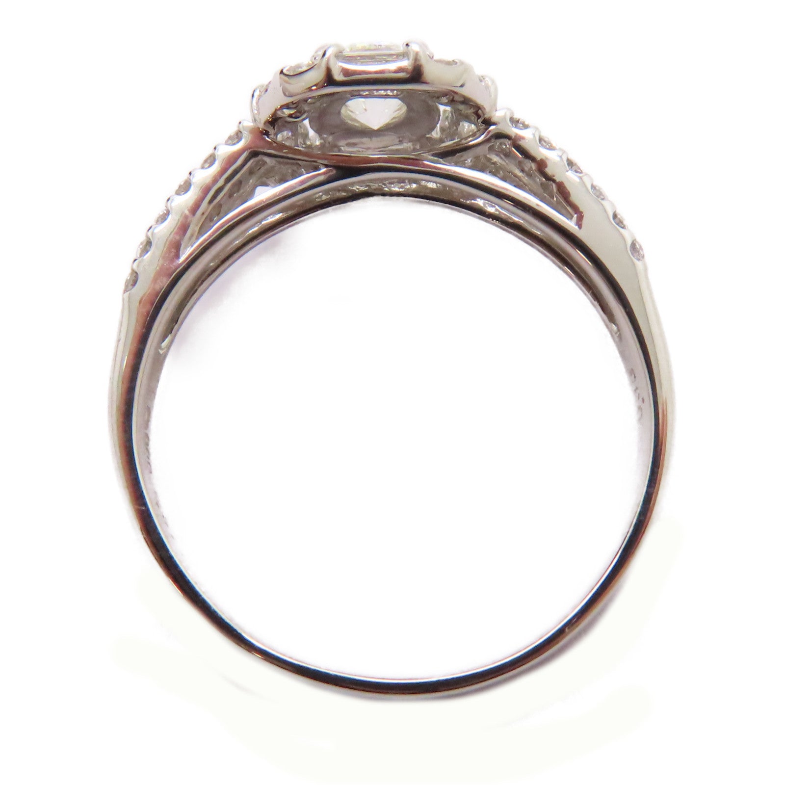 JEWELRY PT900鉑金Diamond Ring 0.511ct/0.38ct鑽石戒指US#7.75