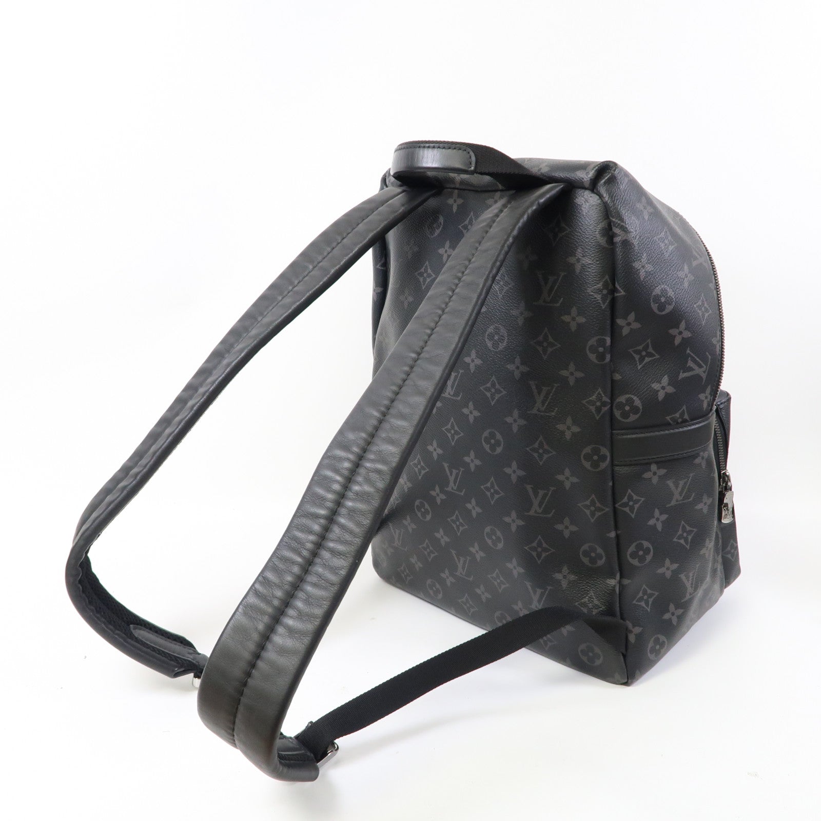 LOUIS VUITTON Monogram Eclipse Discovery銀扣背包黑色