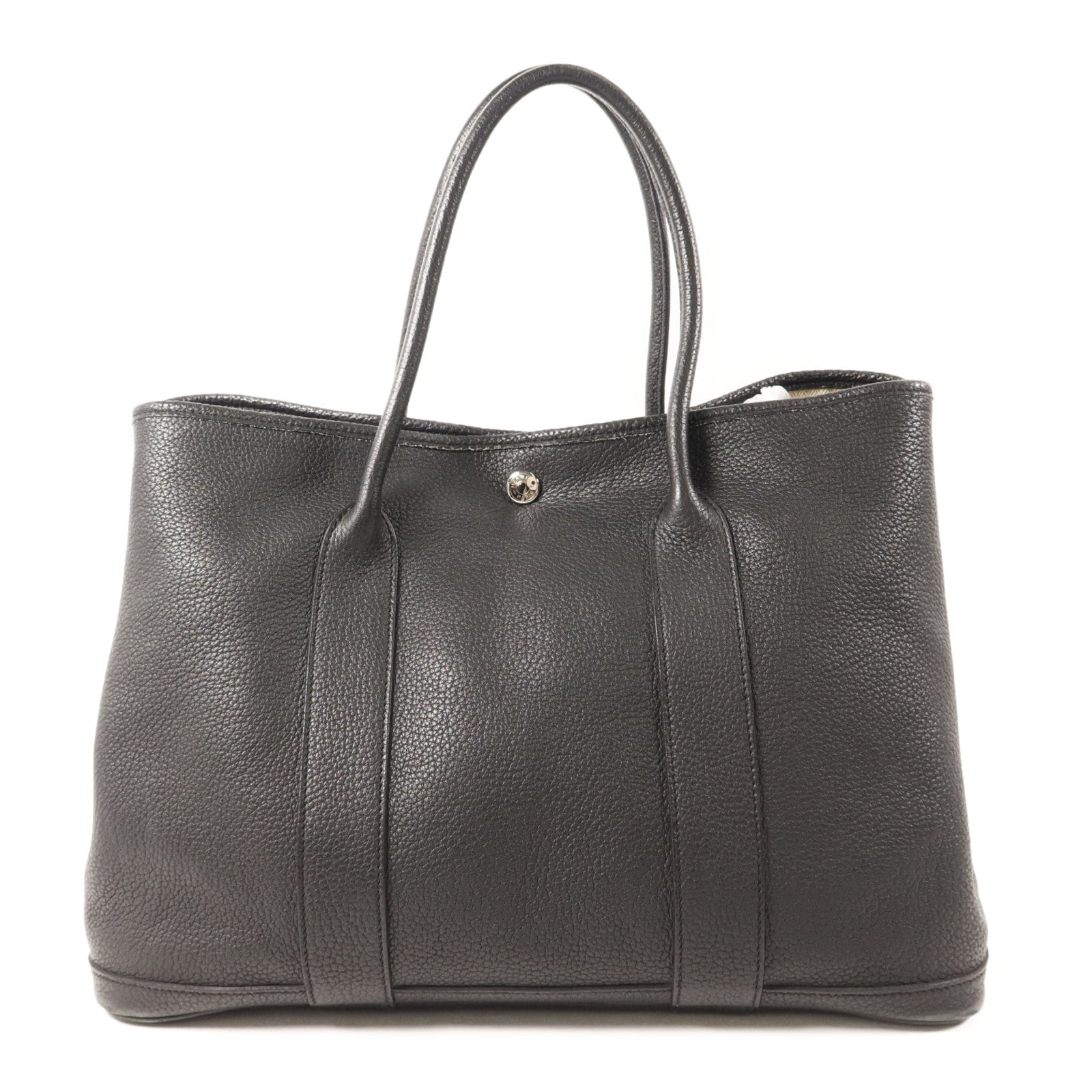 HERMES Negonda皮革GardenParty PM銀扣手挽袋