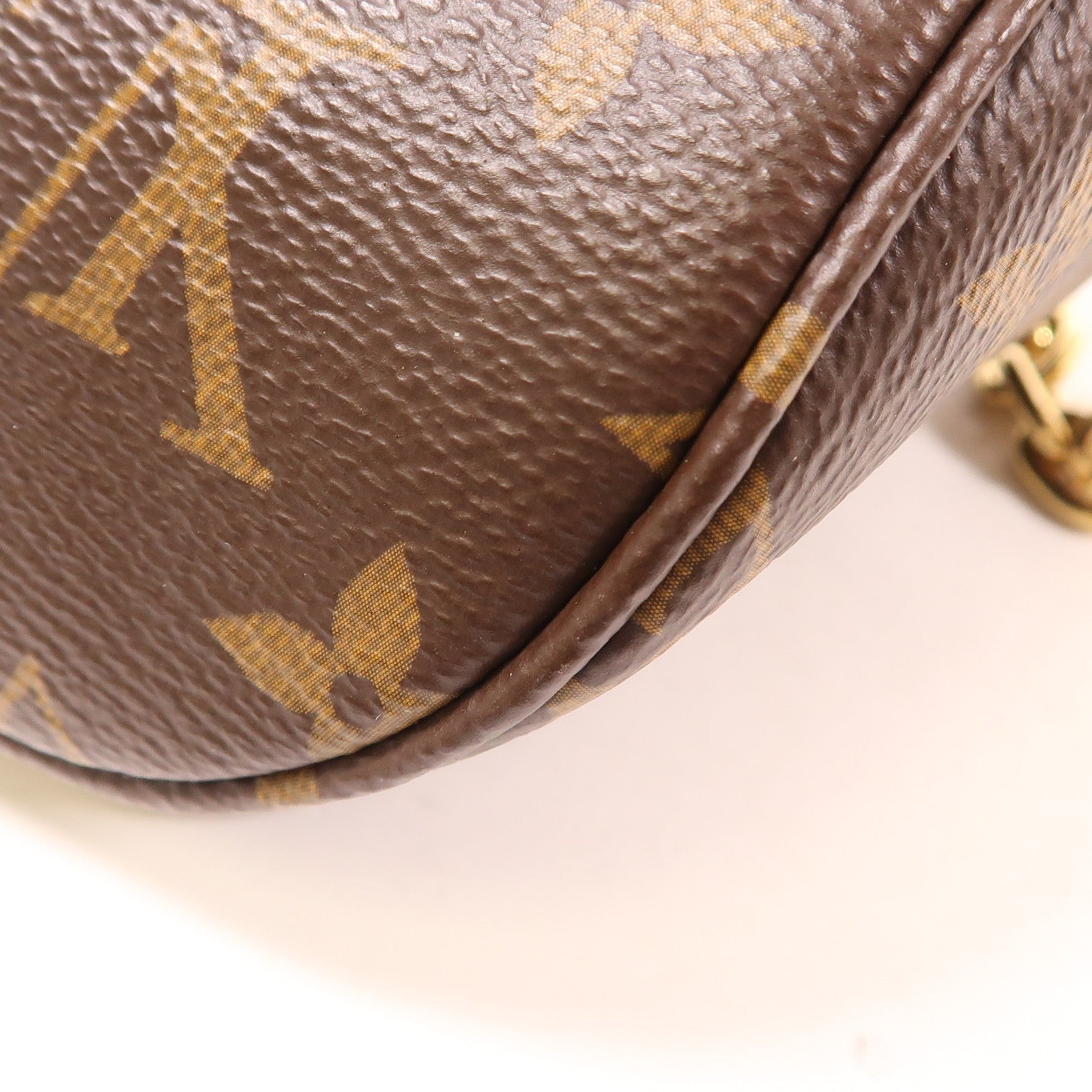 LOUIS VUITTON 【激減優惠】Monogram Mini Bumbag金扣手挽肩背兩用袋棕色