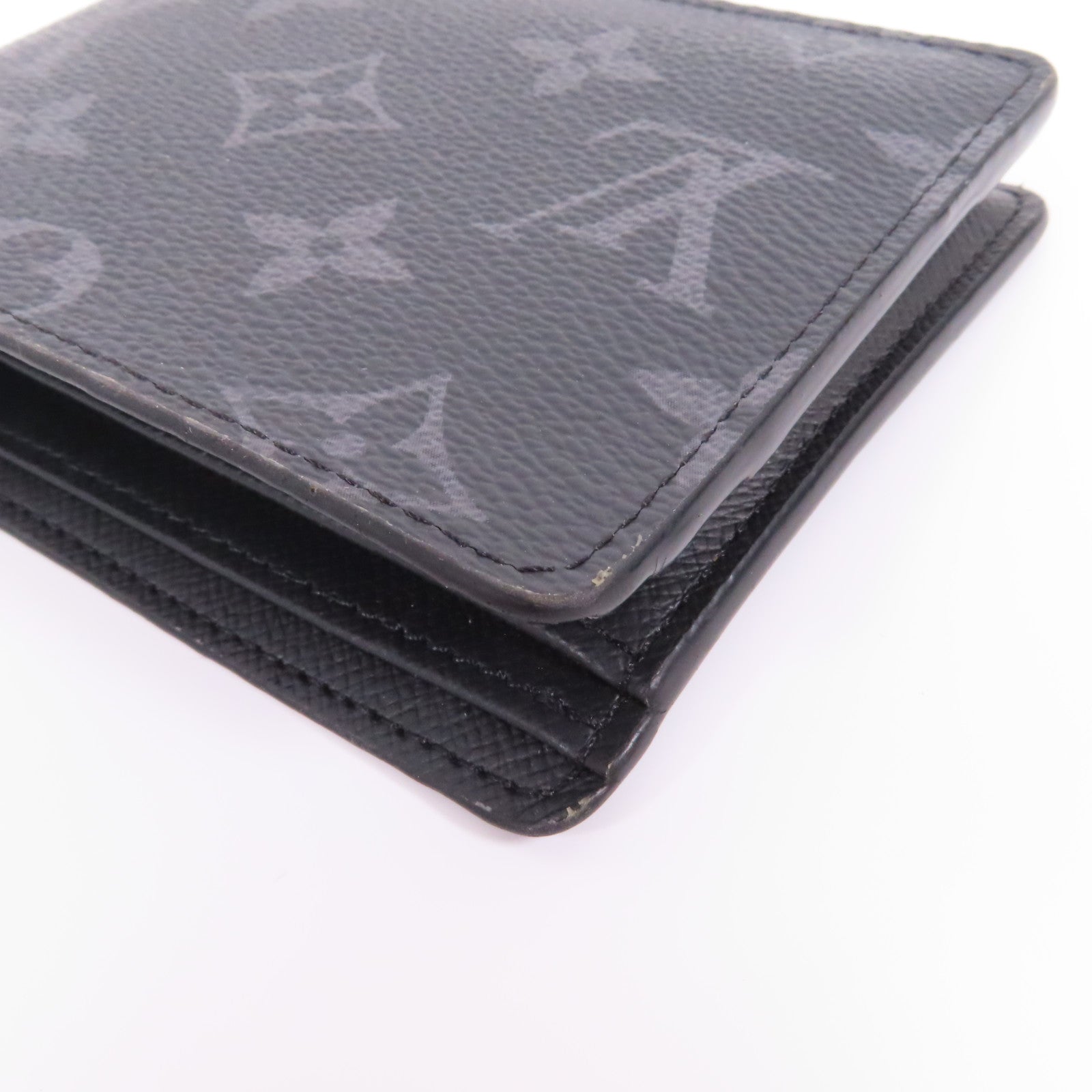 LOUIS VUITTON Monogram Eclipse Slender錢包黑色