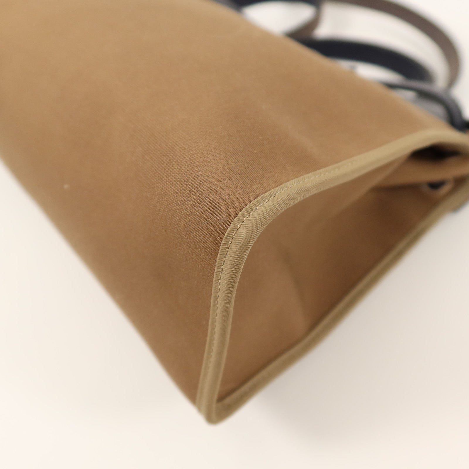 HERMES 帆布Herbag PM手挽肩背兩用袋Etoupe