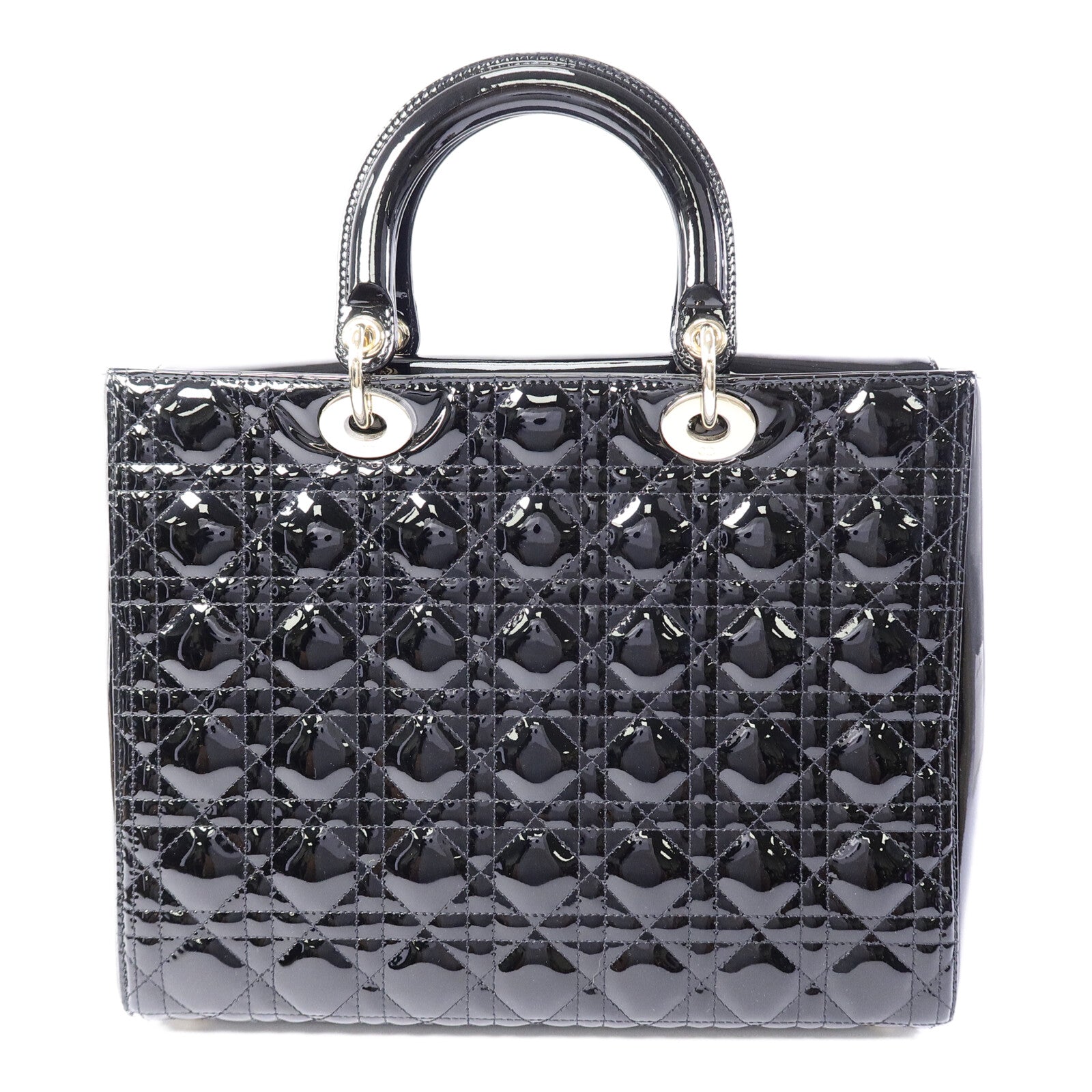 Dior 漆皮皮革Lady Dior Large手挽肩背兩用袋