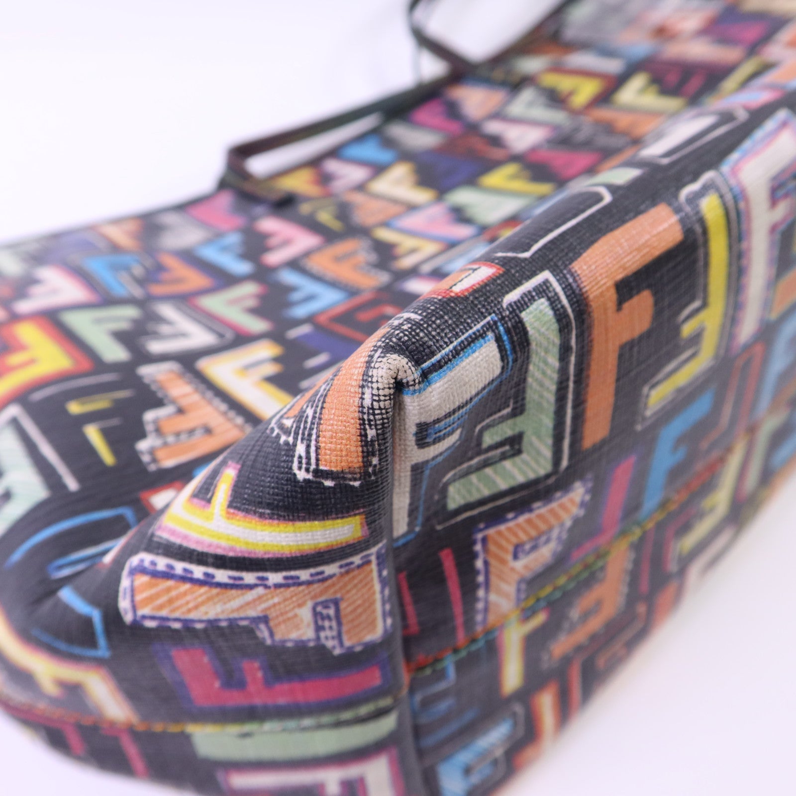 FENDI 塗層帆布Shoulder Tote金扣肩背袋/手挽袋