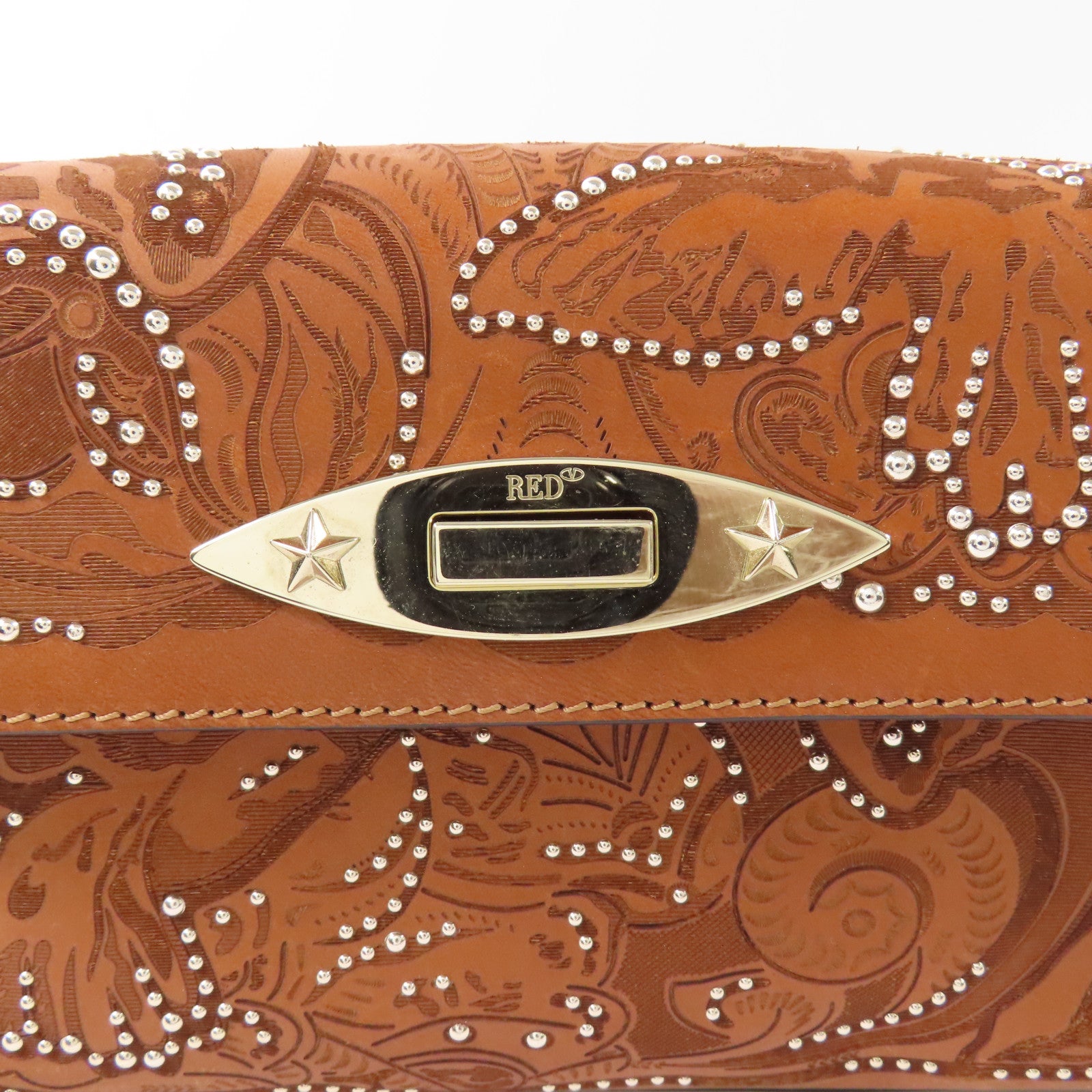 Valentino 牛皮皮革Shoulder Bag金扣肩背袋