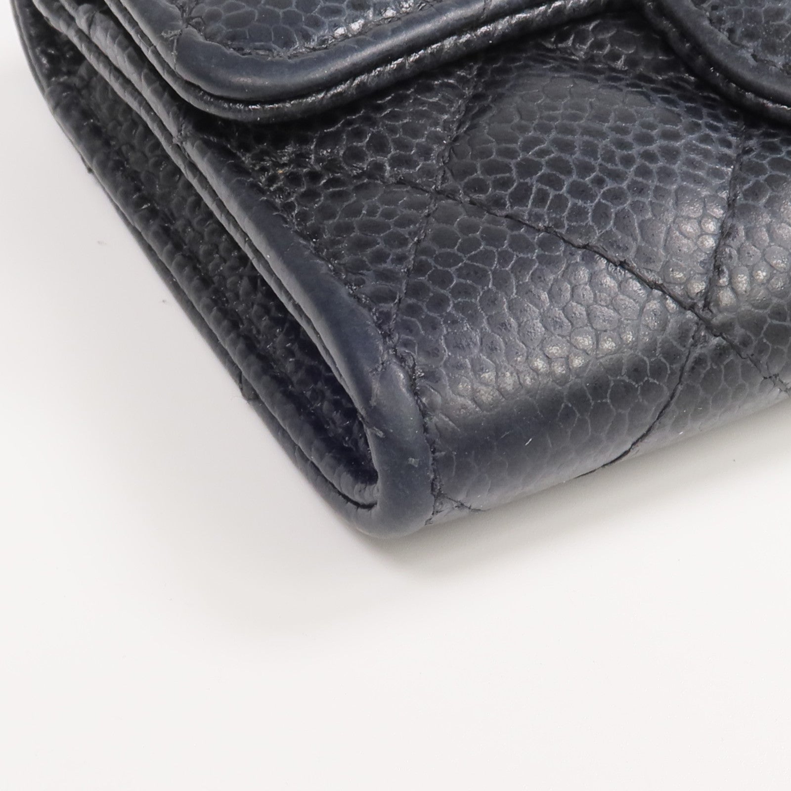CHANEL 牛皮皮革Card Case銀扣卡片套