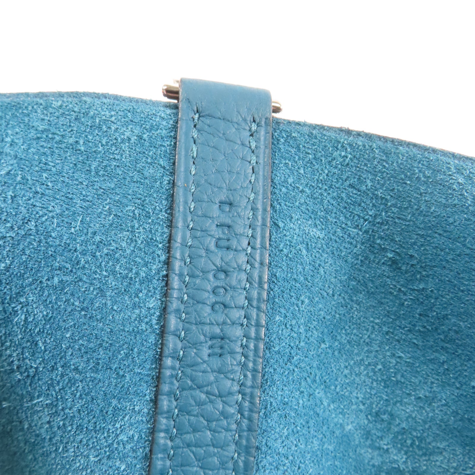 HERMES Clemence皮革Picotin MM銀扣手挽袋W0 Vert Bosphore