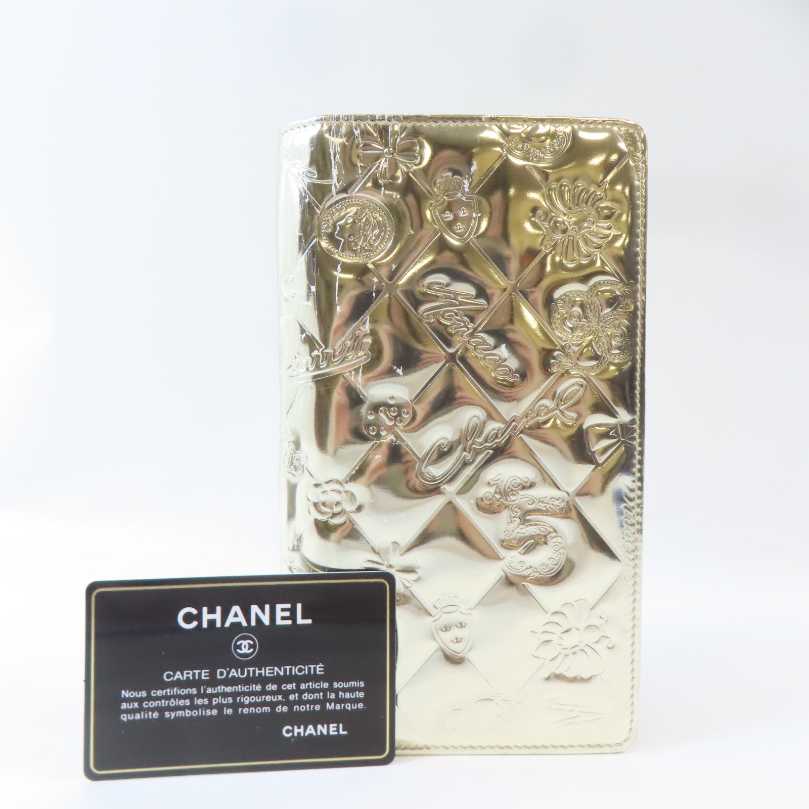 CHANEL 【激減優惠】牛皮皮革Long Wallet金扣長錢包金色