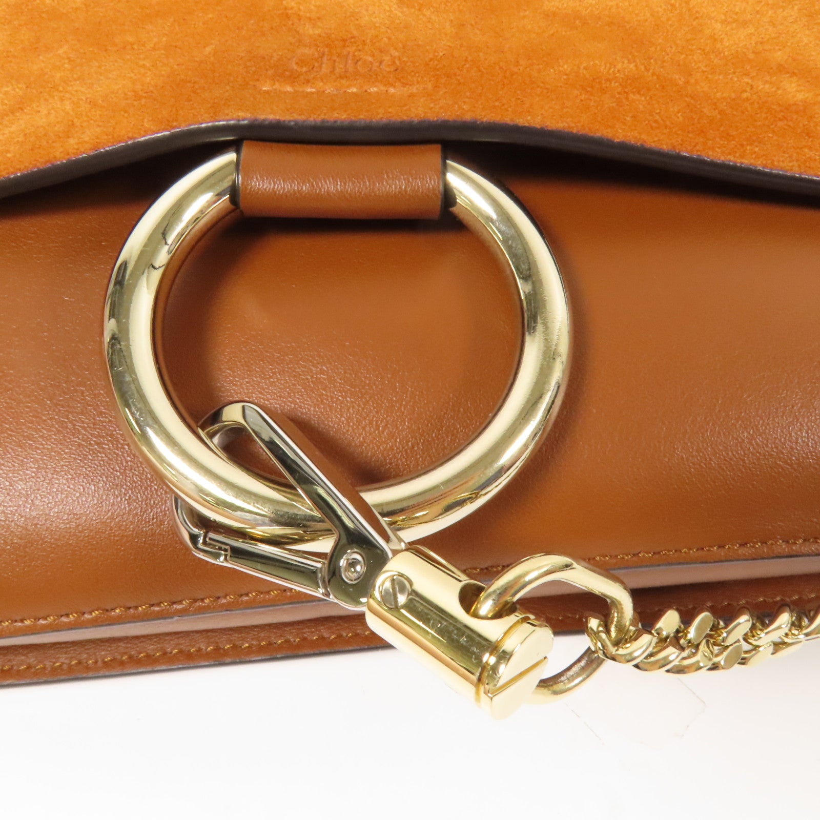 Chloe 牛皮皮革Shoulder Bag金扣肩背袋