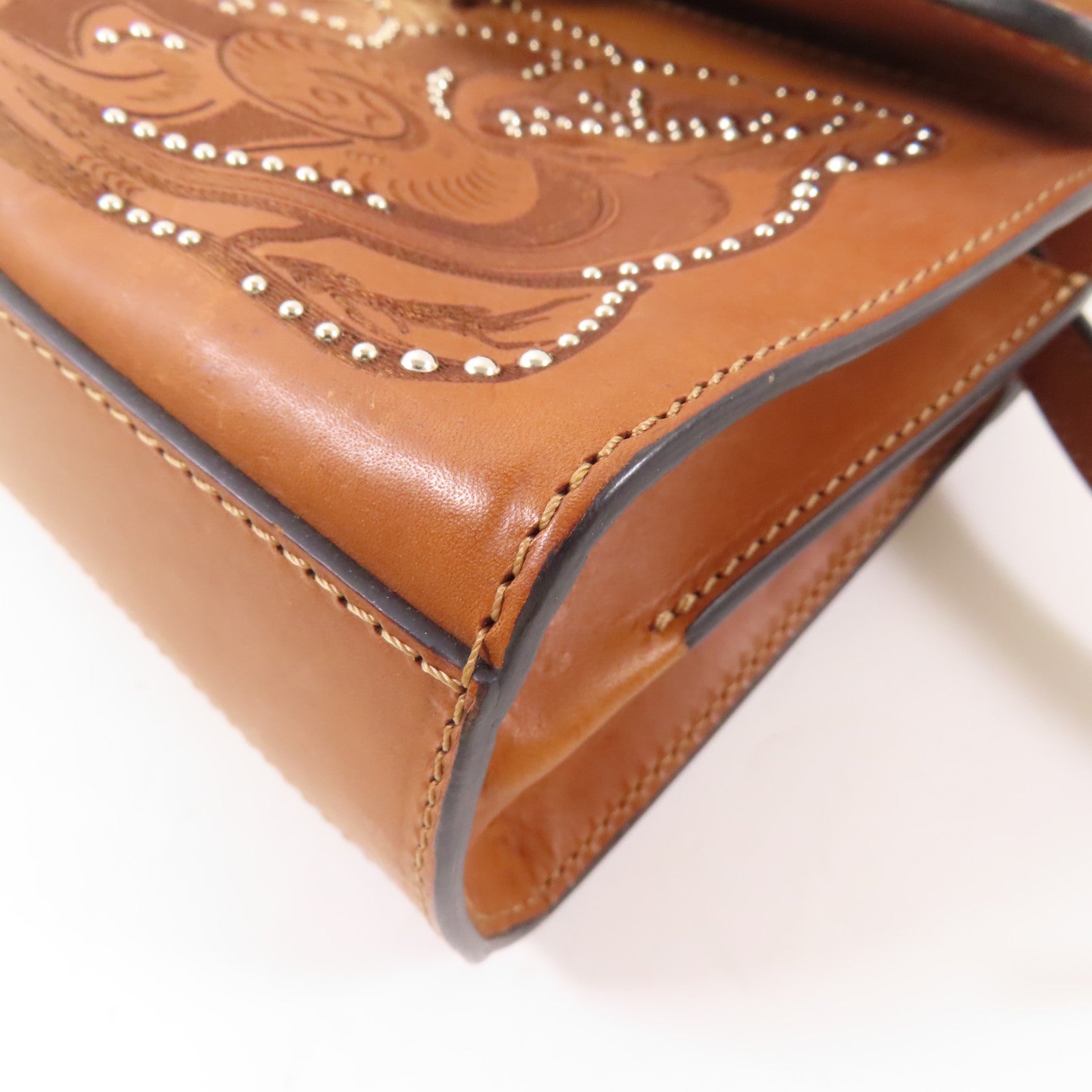 Valentino 牛皮皮革Shoulder Bag金扣肩背袋