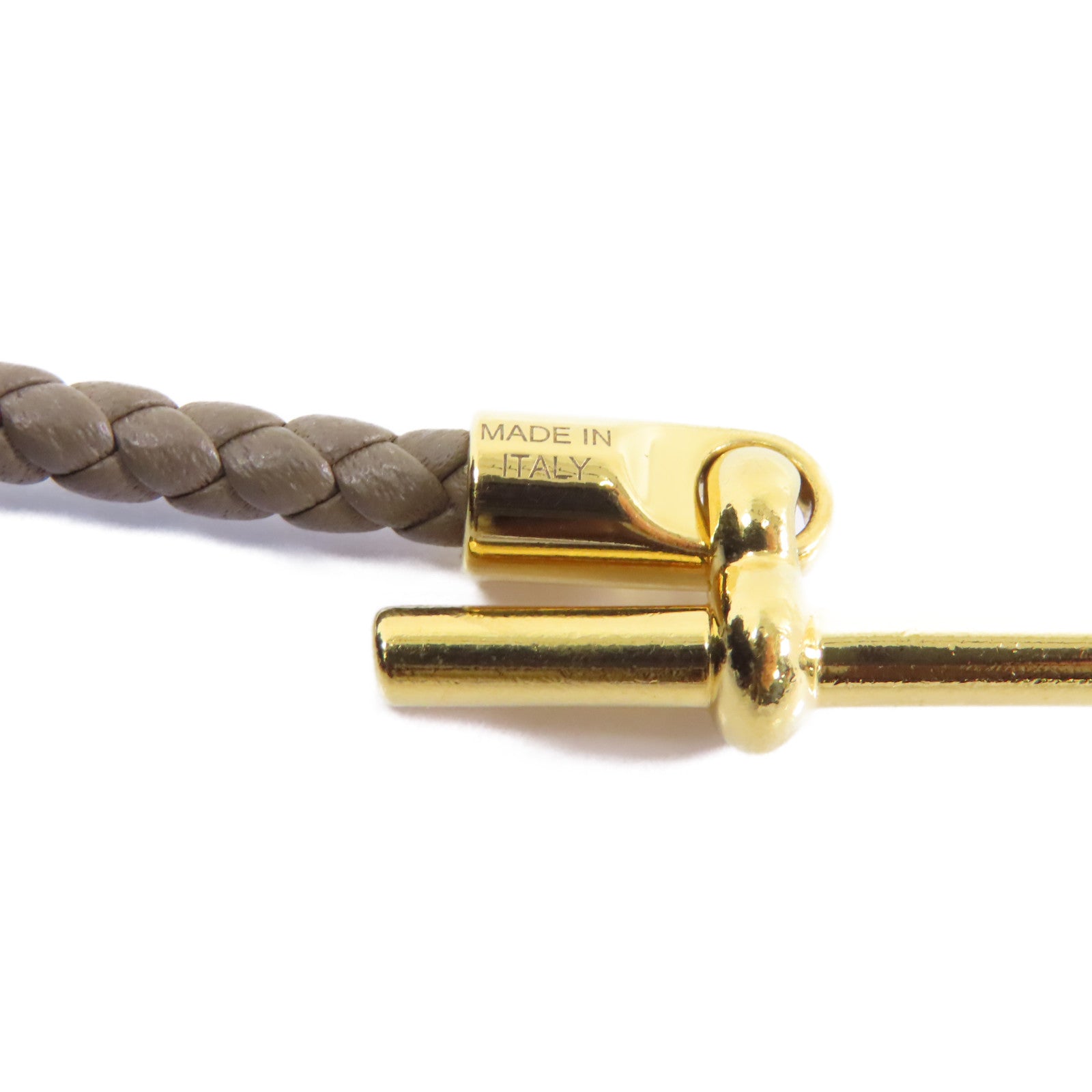 HERMES (PRICE DOWN) Roulis Bracelet Accessories Veau Swift Leather Metal Etoupe