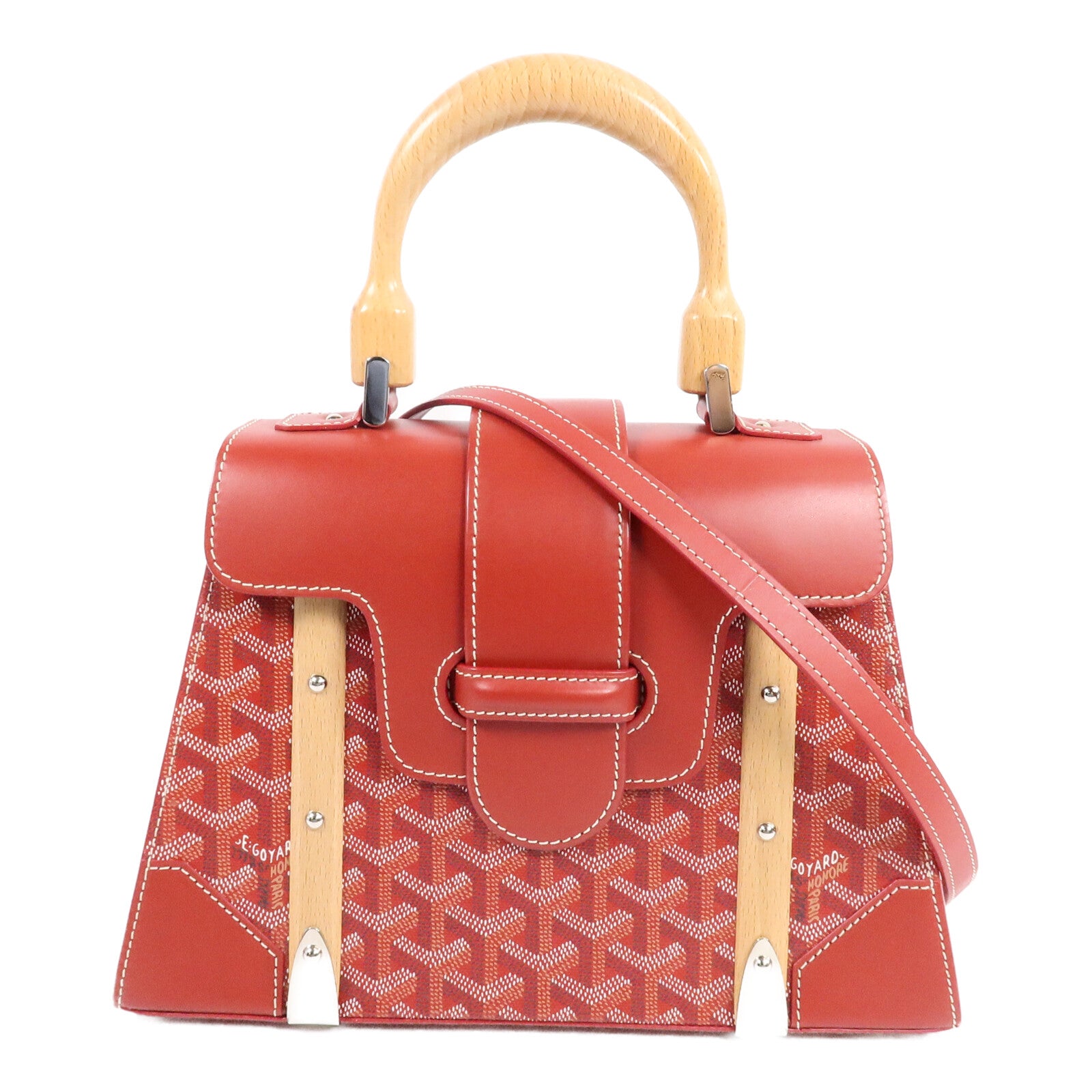 GOYARD 塗層帆布Saigon Structured PM手挽肩背兩用袋