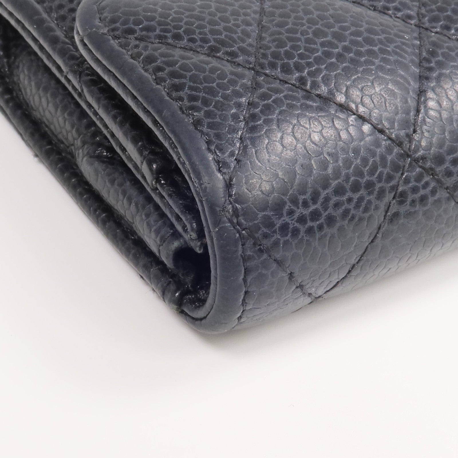 CHANEL 牛皮皮革Card Case銀扣卡片套