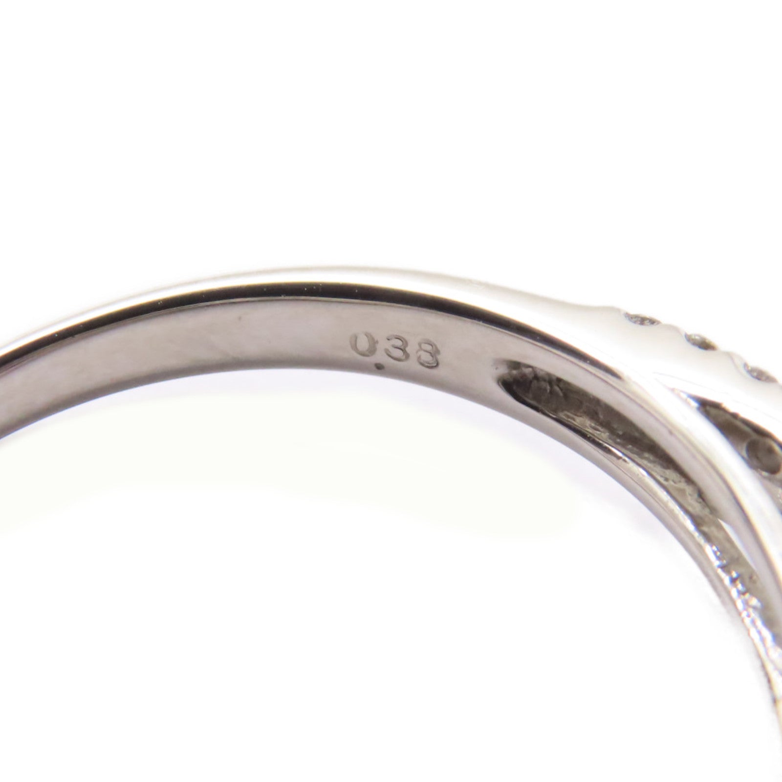 JEWELRY PT900鉑金Diamond Ring 0.511ct/0.38ct鑽石戒指US#7.75