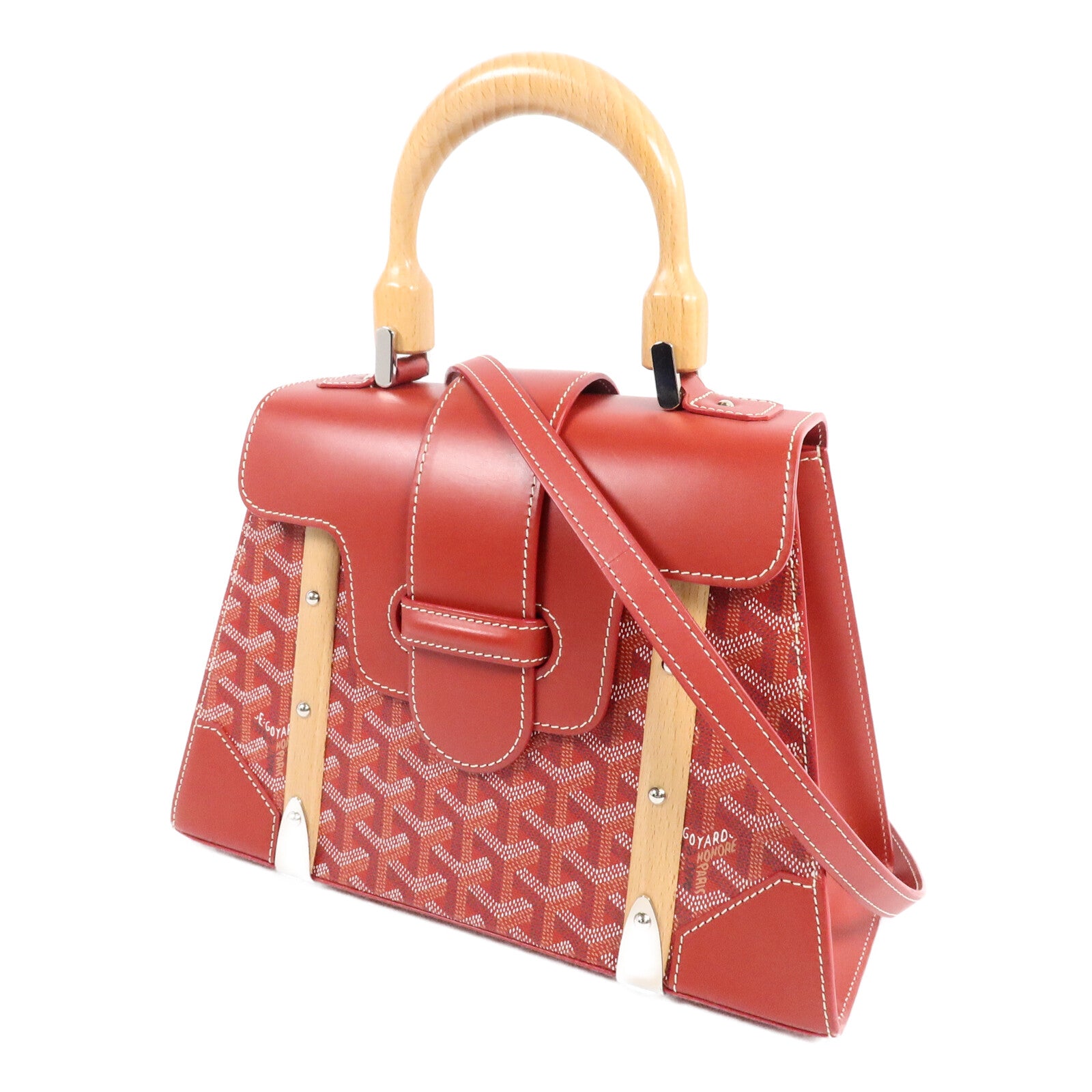 GOYARD 塗層帆布Saigon Structured PM手挽肩背兩用袋