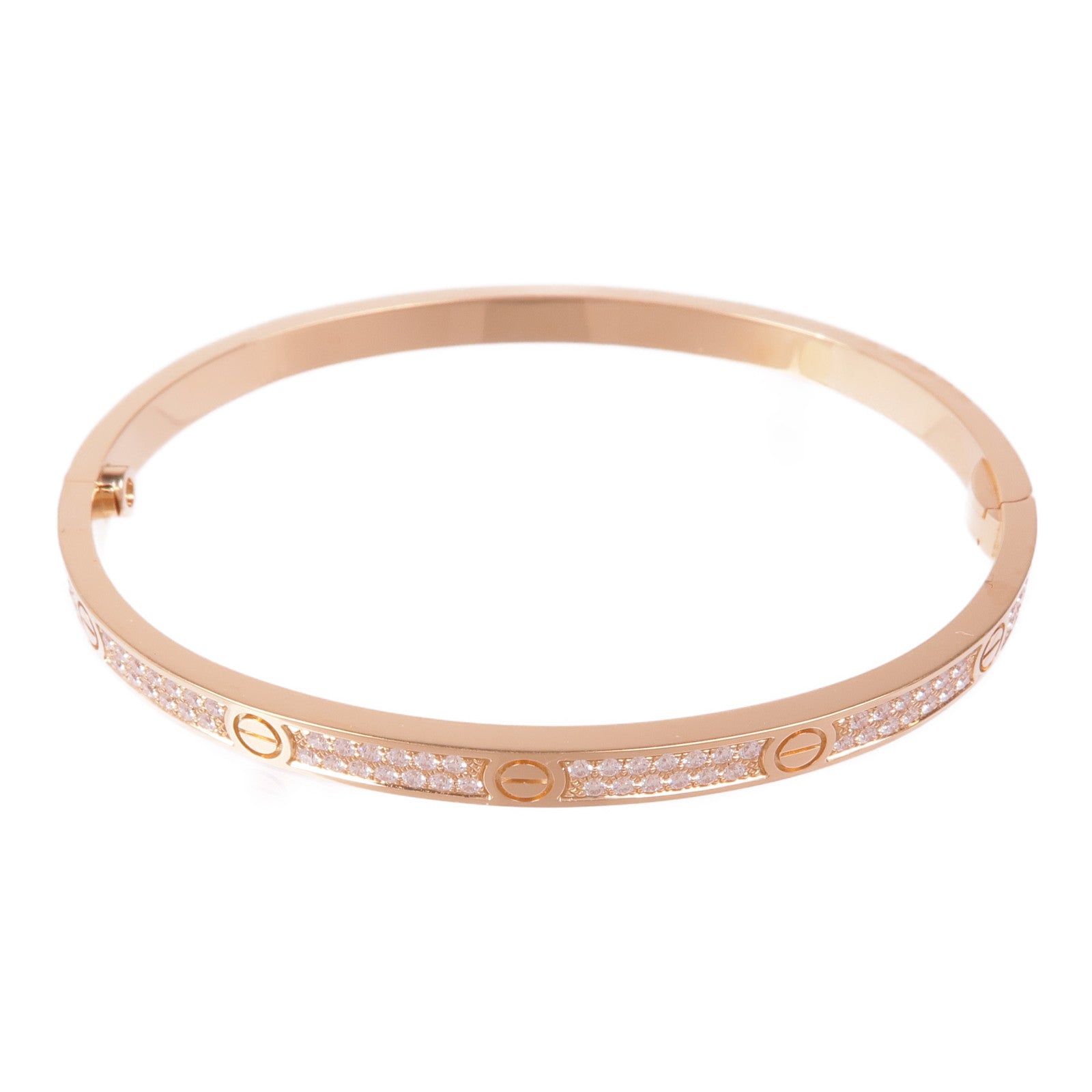 CARTIER 18K玫瑰金Love Bracelet鑽石手鏈Cartier#16