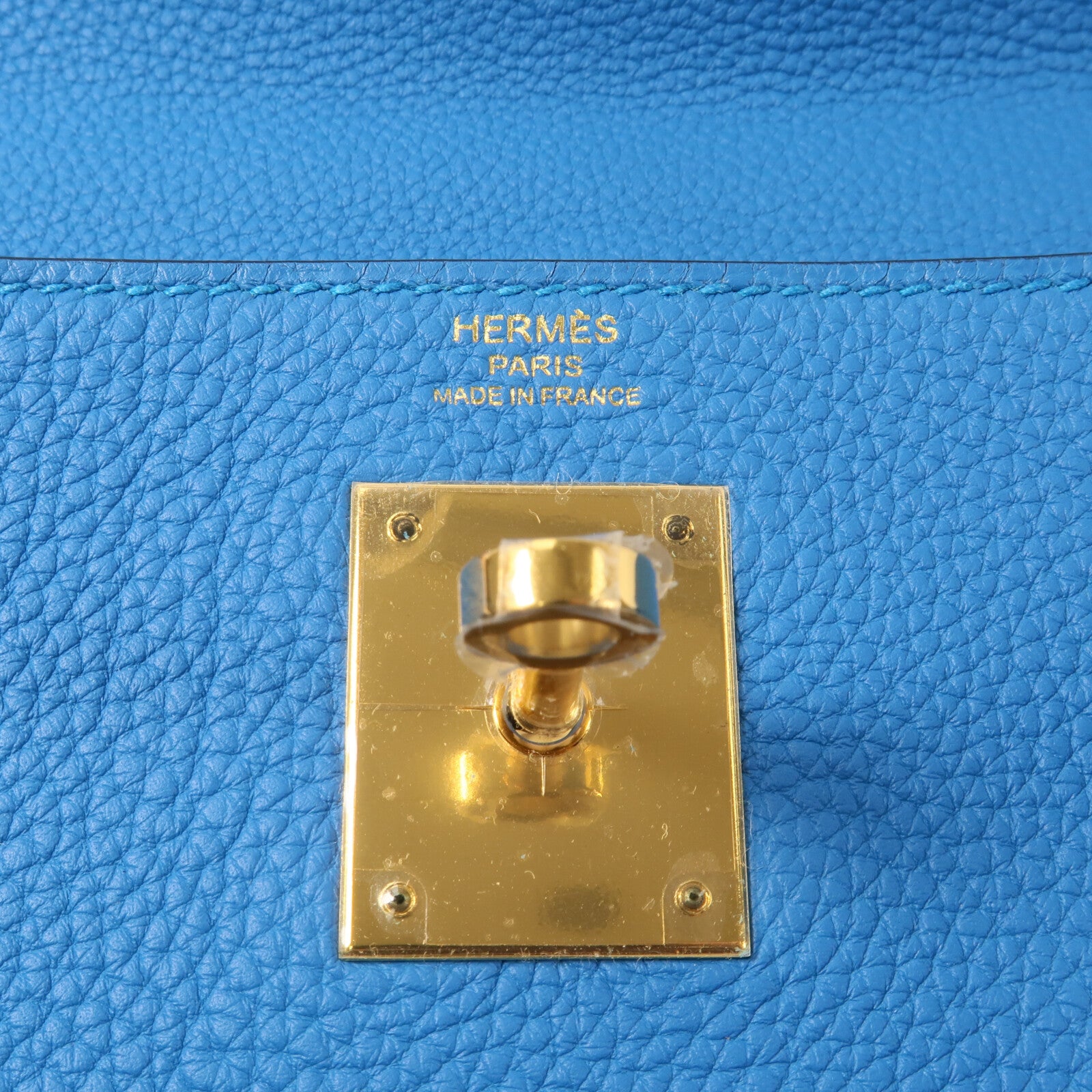 HERMES Togo皮革Kelly 28手挽肩背兩用袋Bleu Zanzibar