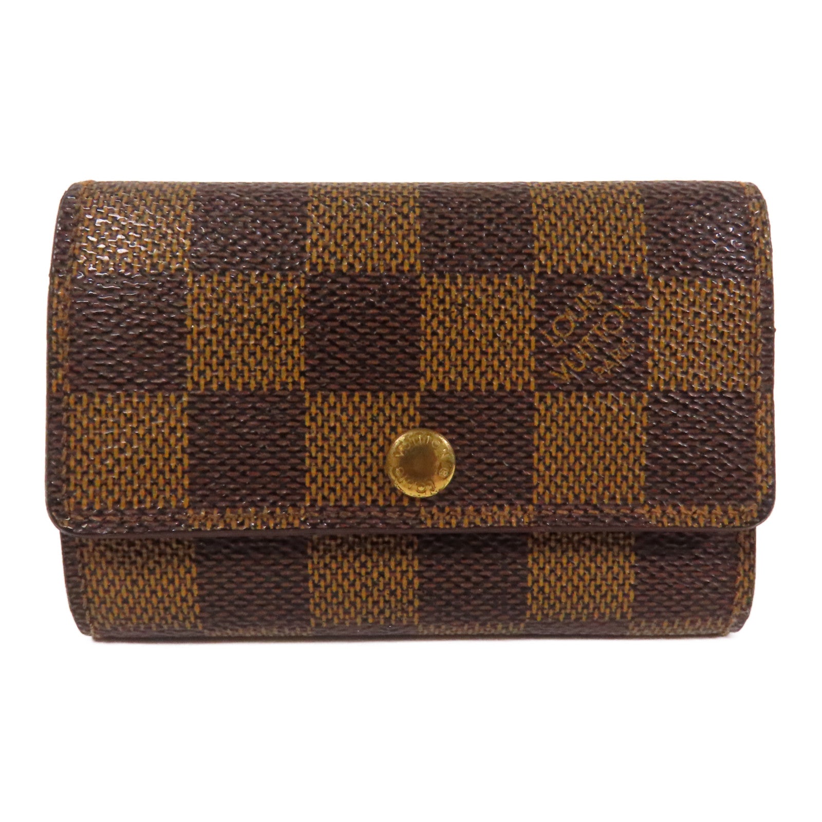 LOUIS VUITTON Damier 6 Key Holder金扣鎖匙包啡色