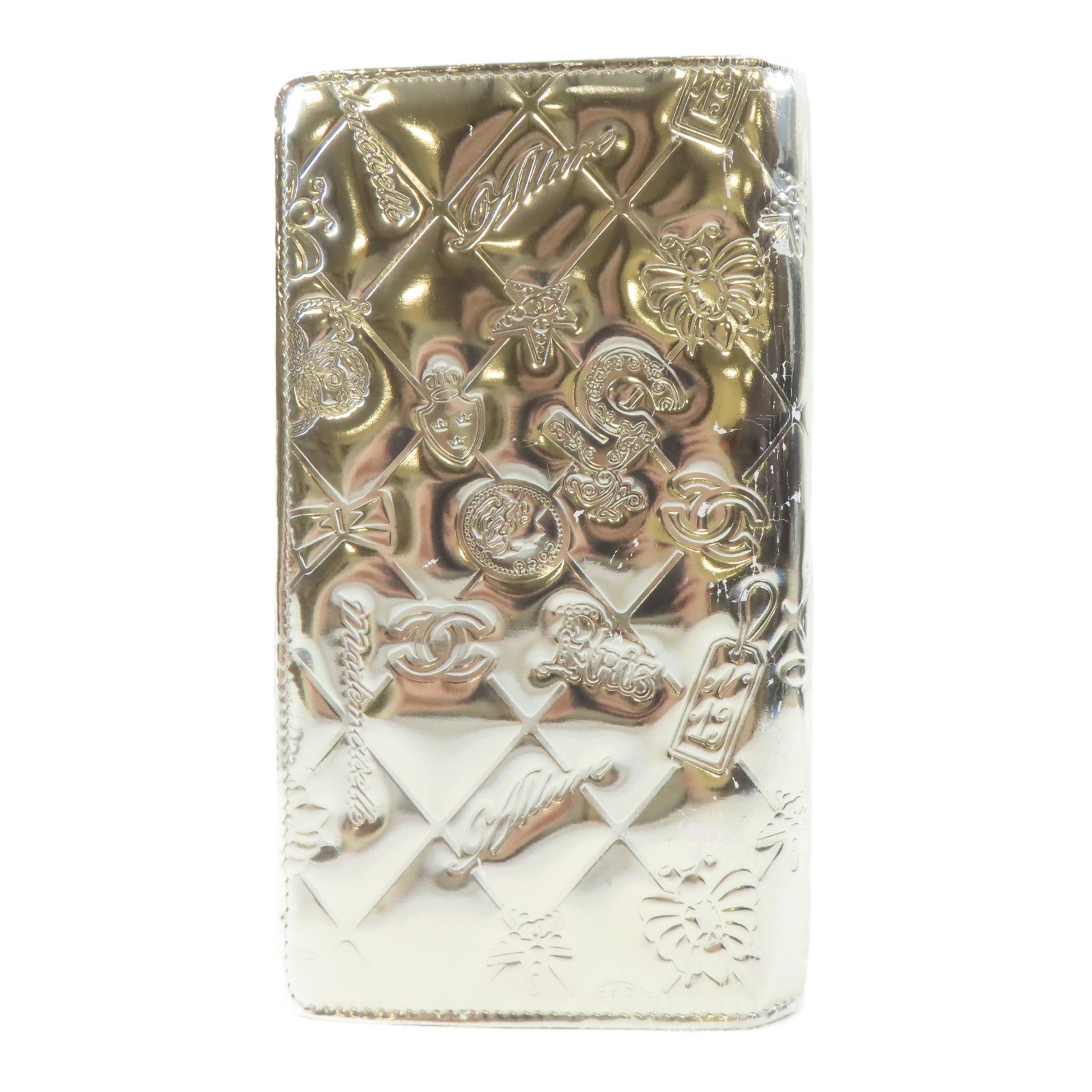 CHANEL 【激減優惠】牛皮皮革Long Wallet金扣長錢包金色