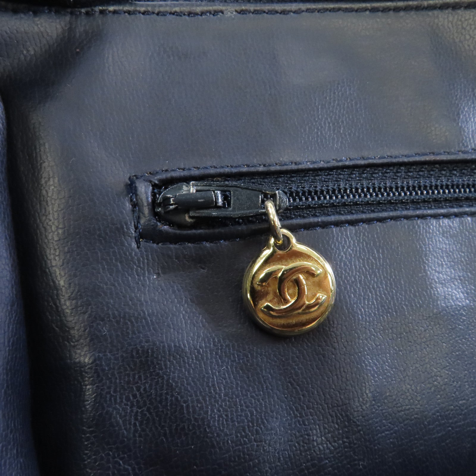 CHANEL 菱格牛皮皮革Chain Shoulder Bag金扣鏈帶肩背袋紅色/藍色