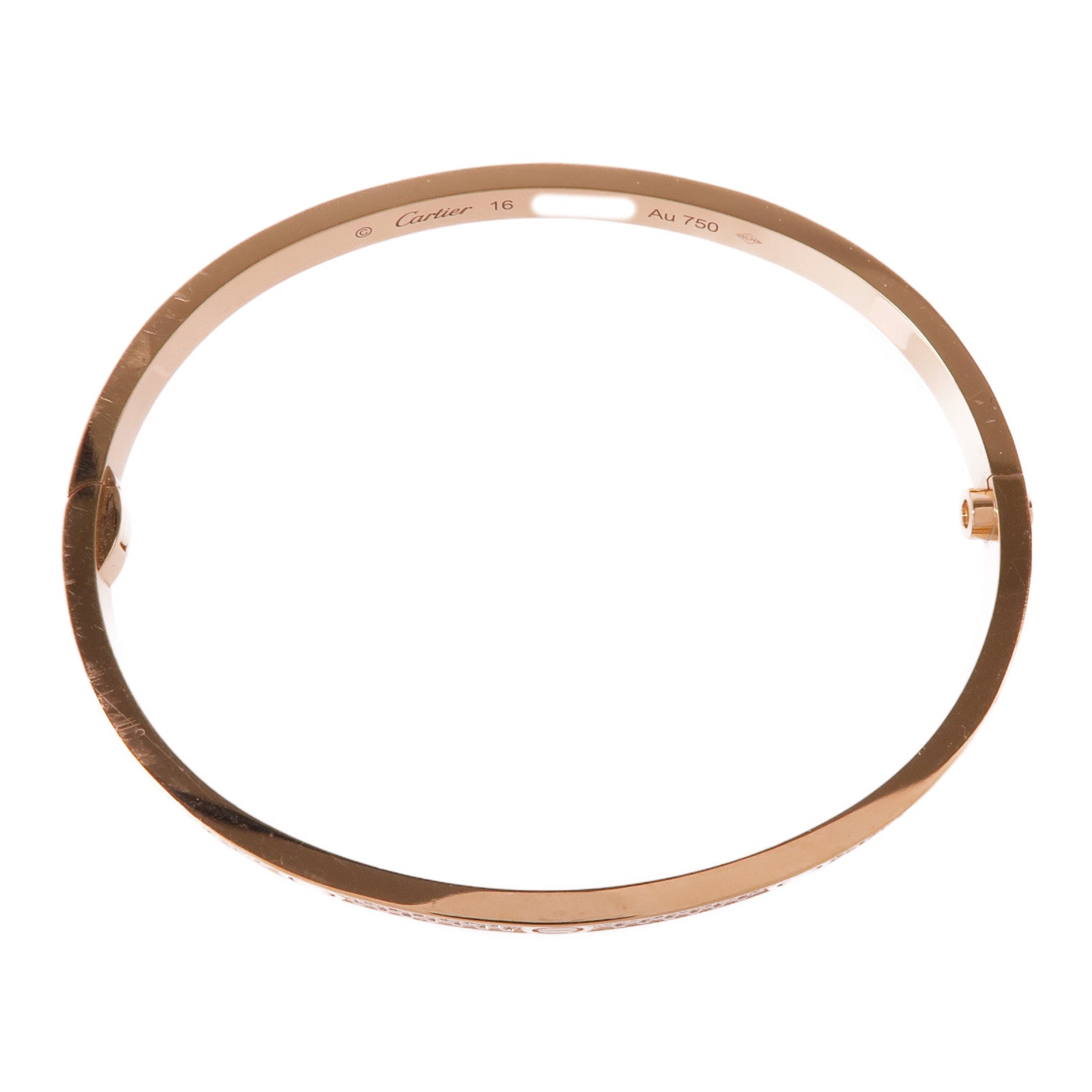 CARTIER 18K玫瑰金Love Bracelet鑽石手鏈Cartier#16