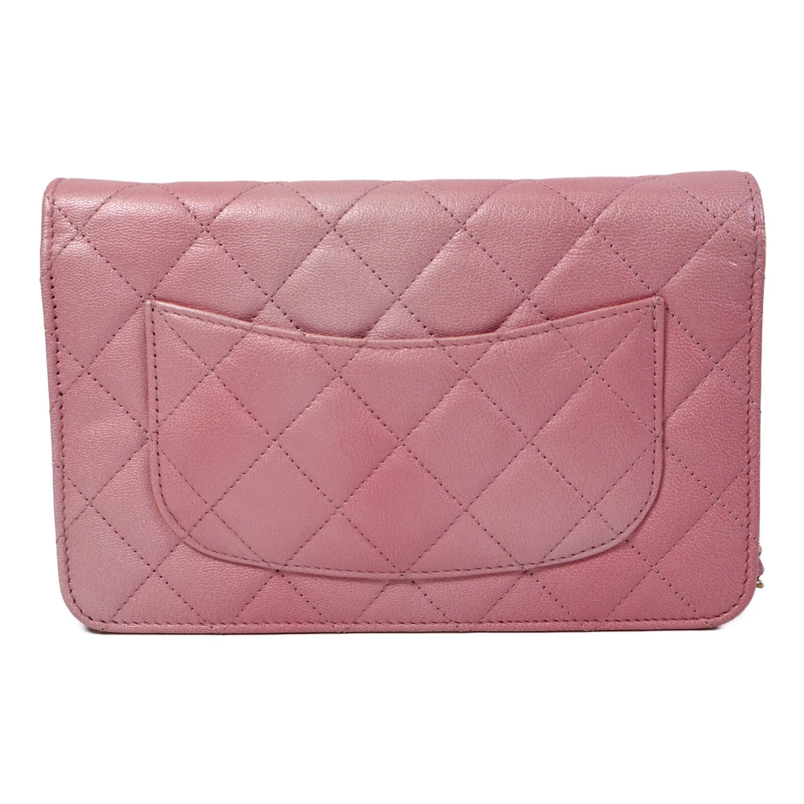 CHANEL 【激減優惠】牛皮皮革WOC Wallet On Chain鏈帶肩背袋