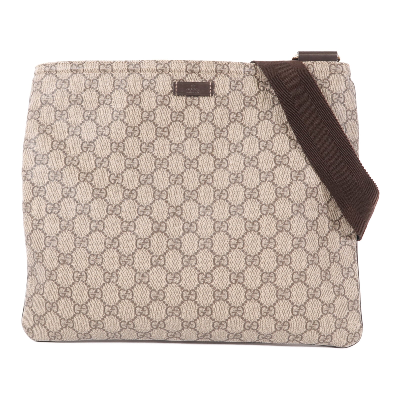 GUCCI 塗層帆布Shoulder Bag金扣肩背袋