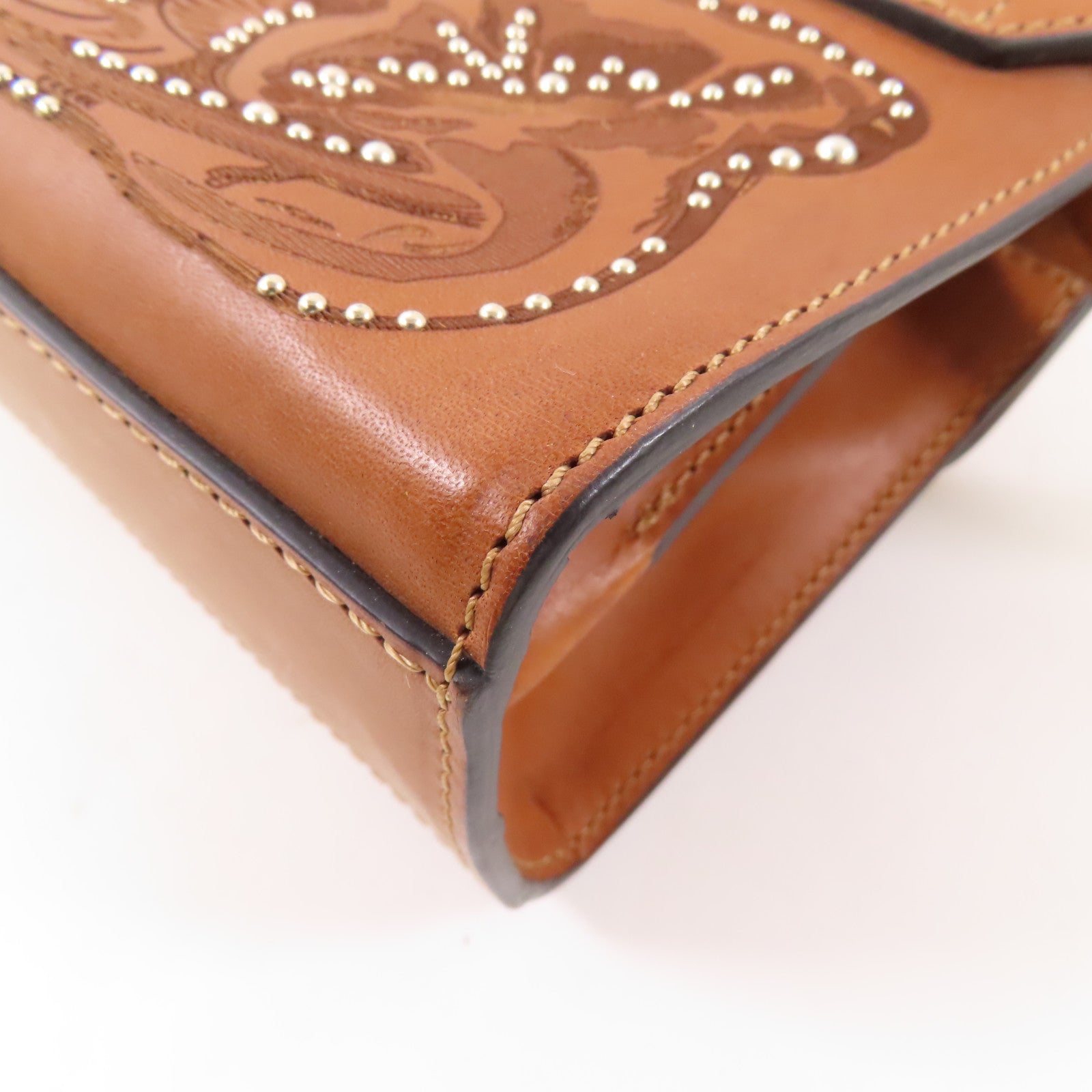 Valentino 牛皮皮革Shoulder Bag金扣肩背袋