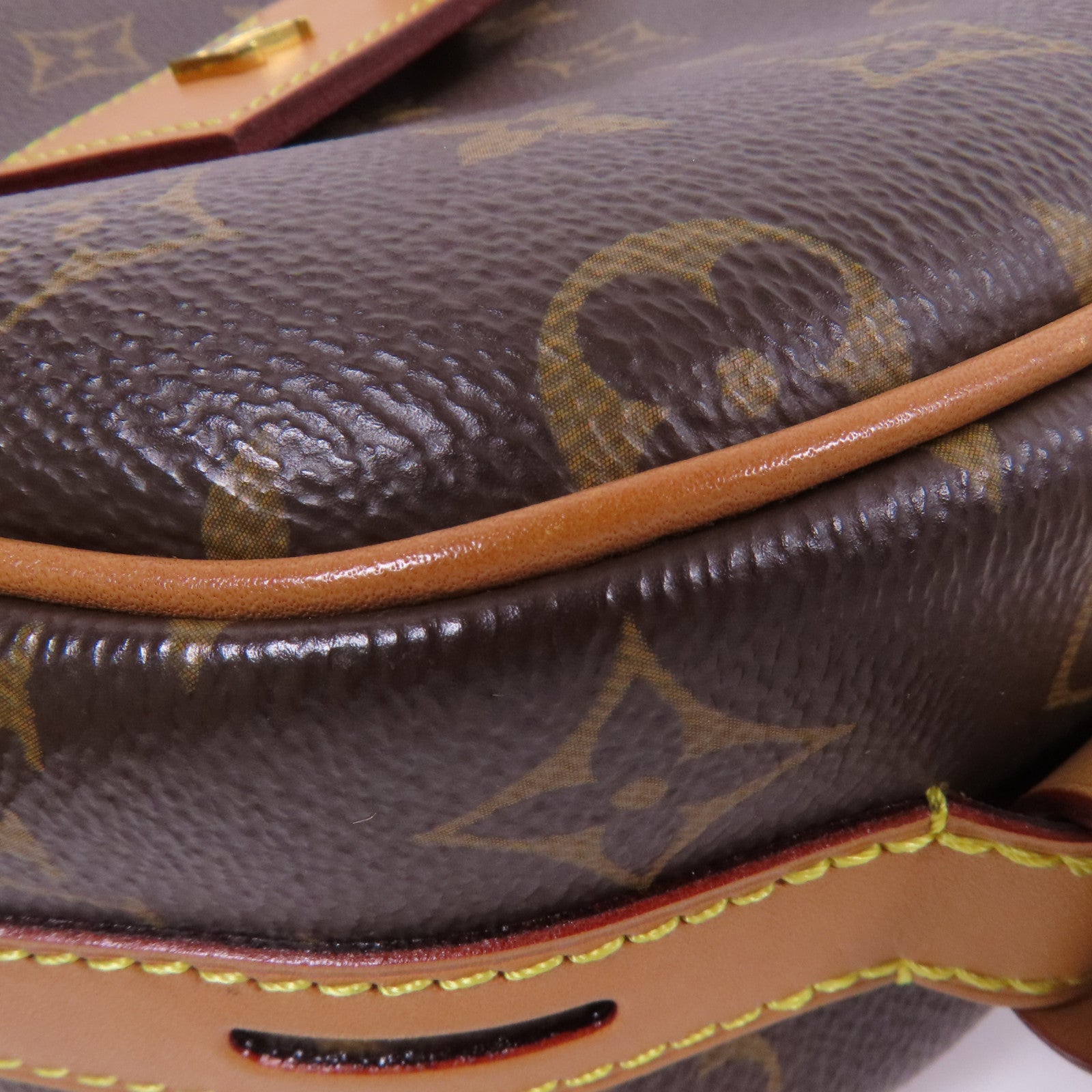 LOUIS VUITTON Monogram Boite Chapeau Souple金扣肩背袋棕色