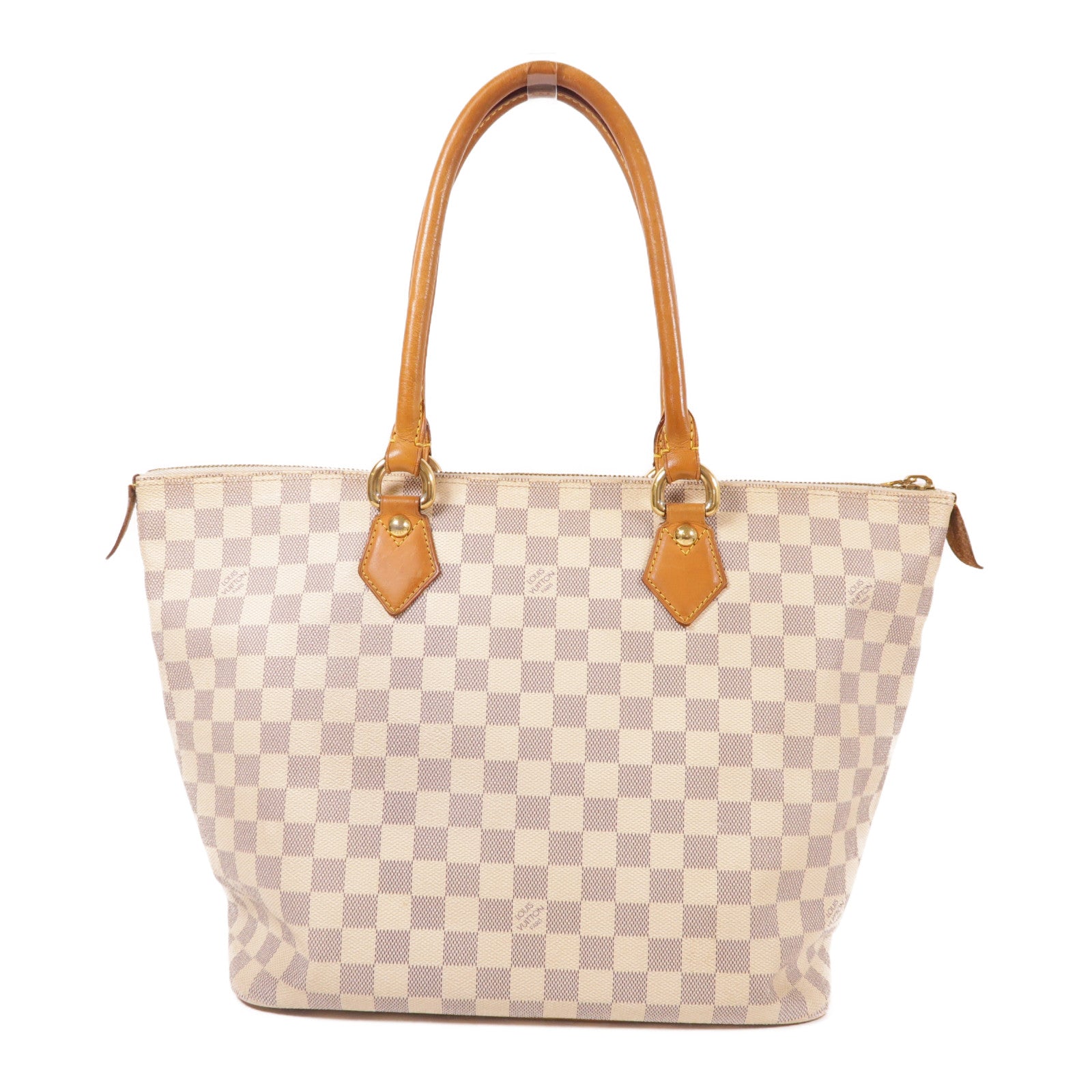 LOUIS VUITTON LV GHW Saleya MM Hand Bag N51185 Damier Azur White