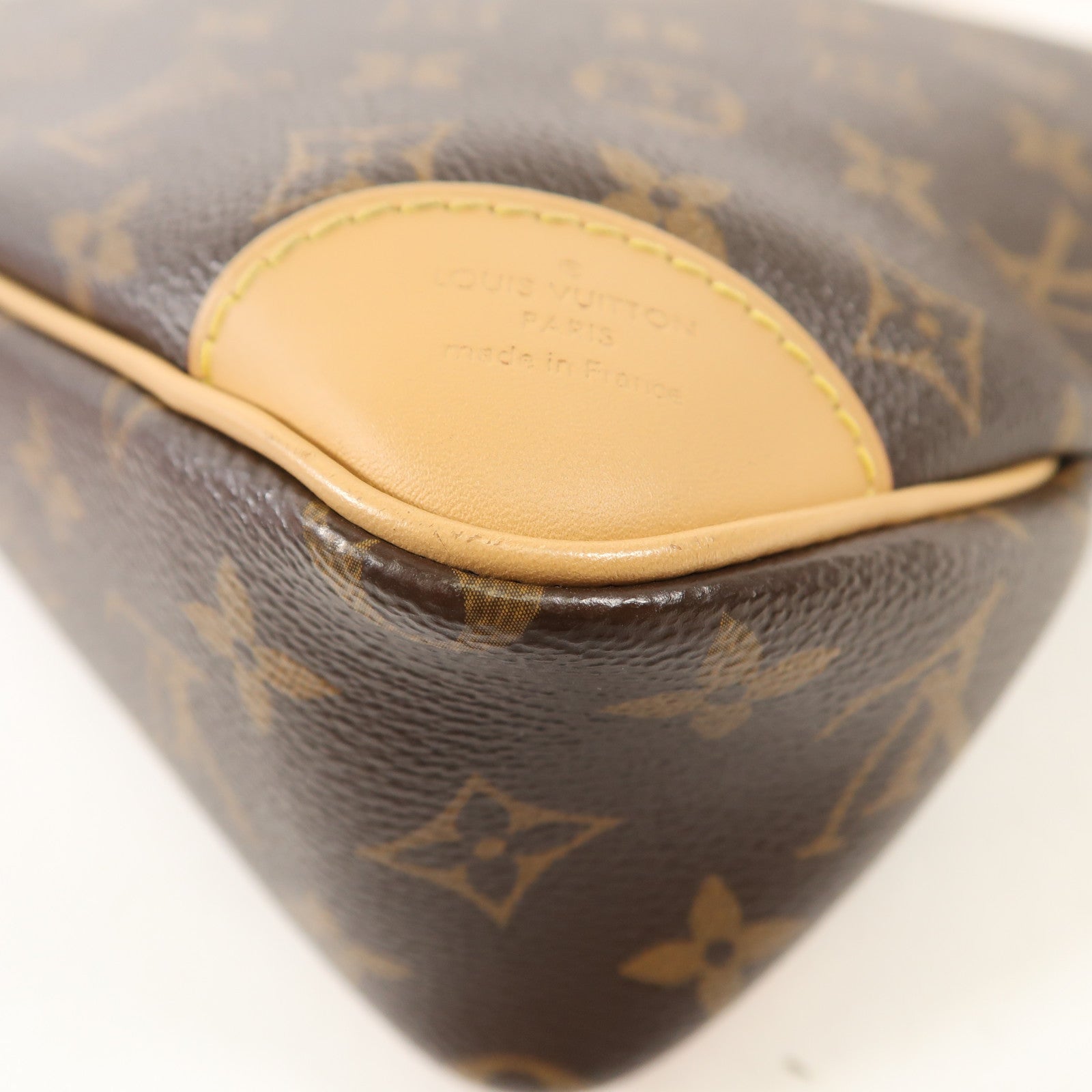 LOUIS VUITTON Monogram Macassar Odeon PM金扣手挽袋