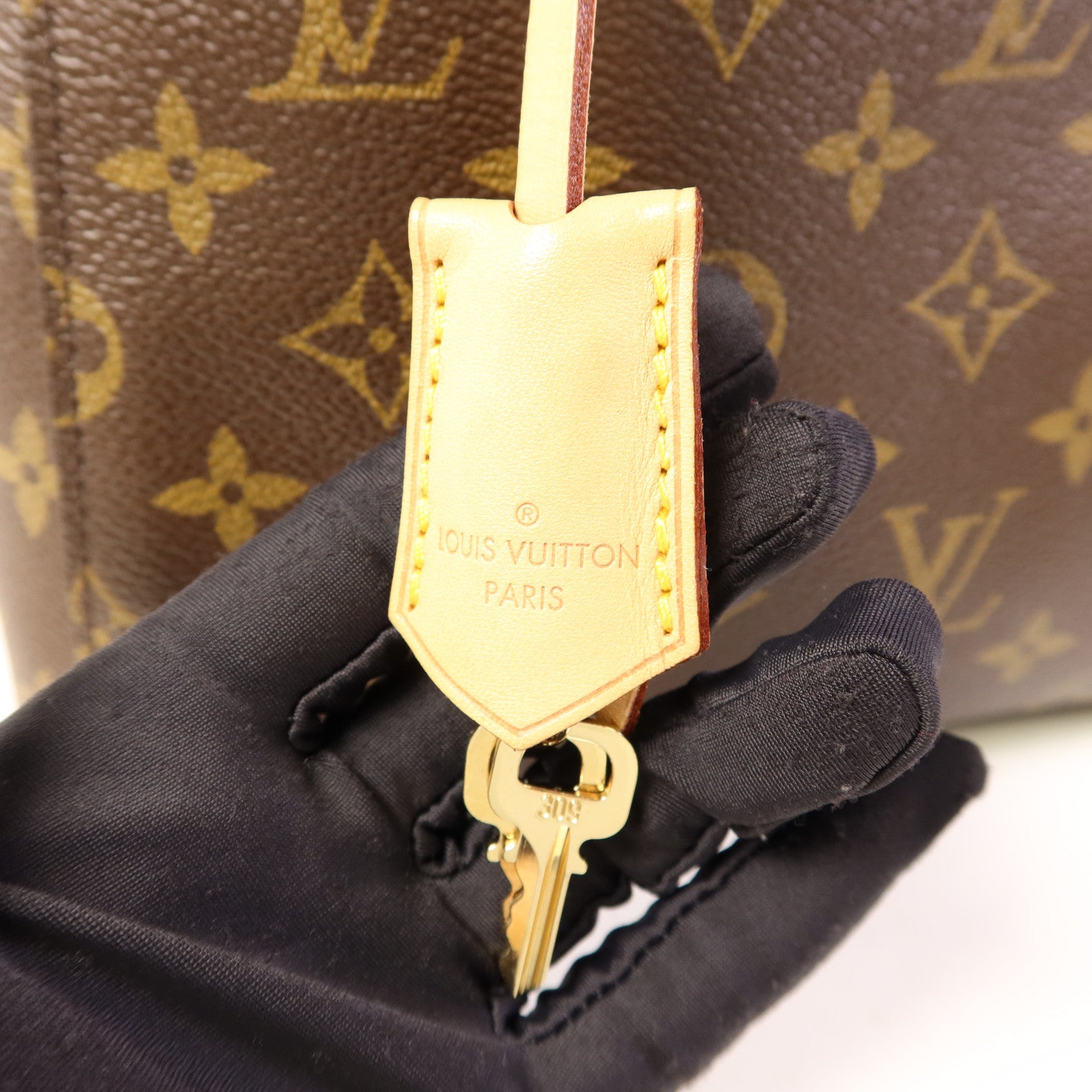 LOUIS VUITTON Monogram Montaigne BB金扣手挽肩背兩用袋棕色