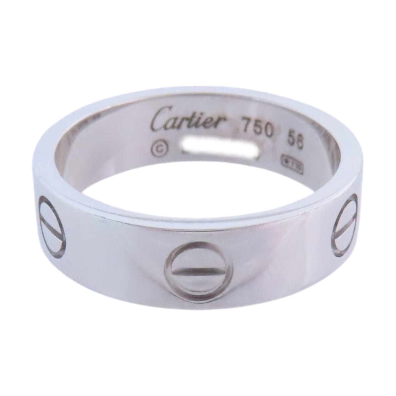 CARTIER 18K白金Love Ring戒指#58/US#7.25
