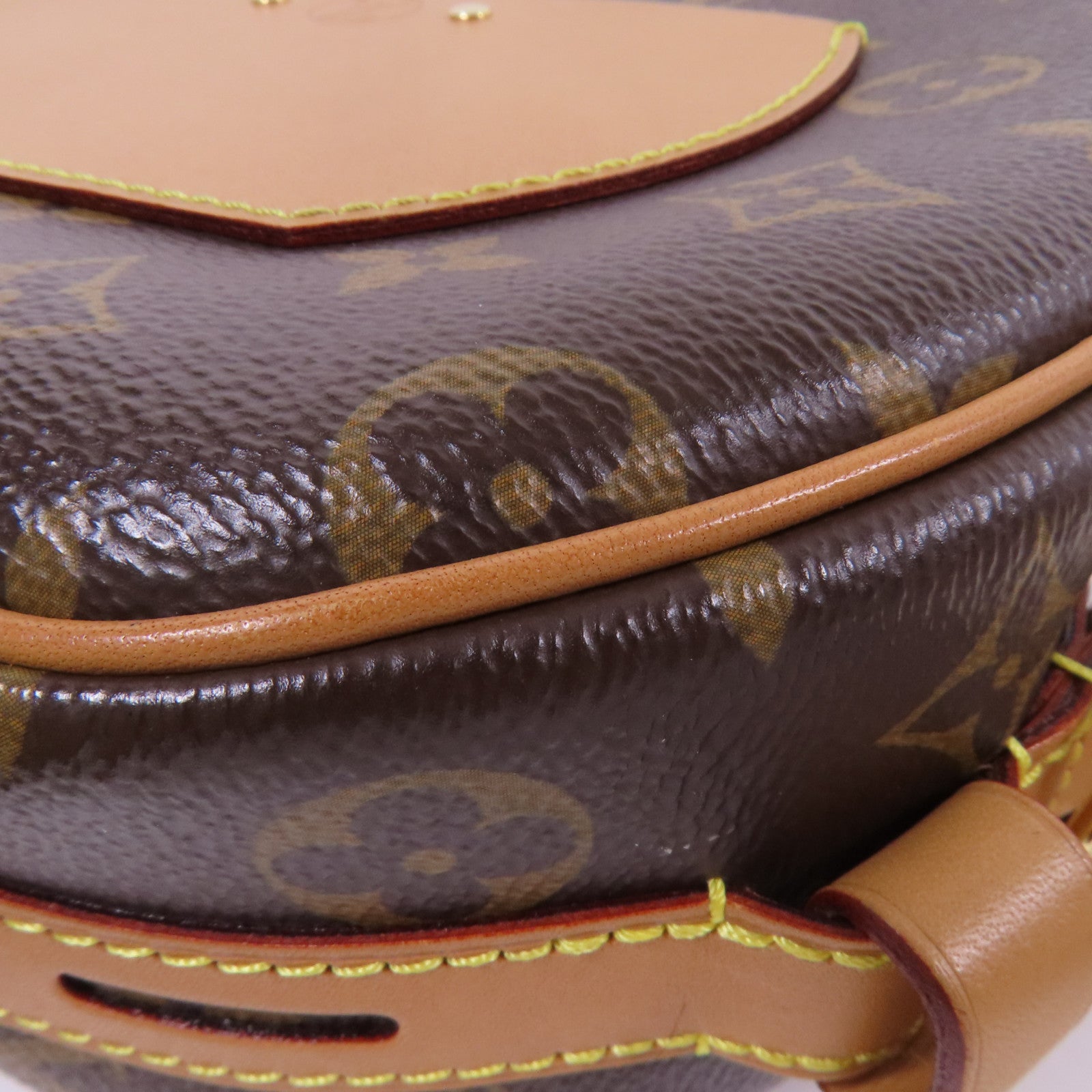 LOUIS VUITTON Monogram Boite Chapeau Souple金扣肩背袋棕色