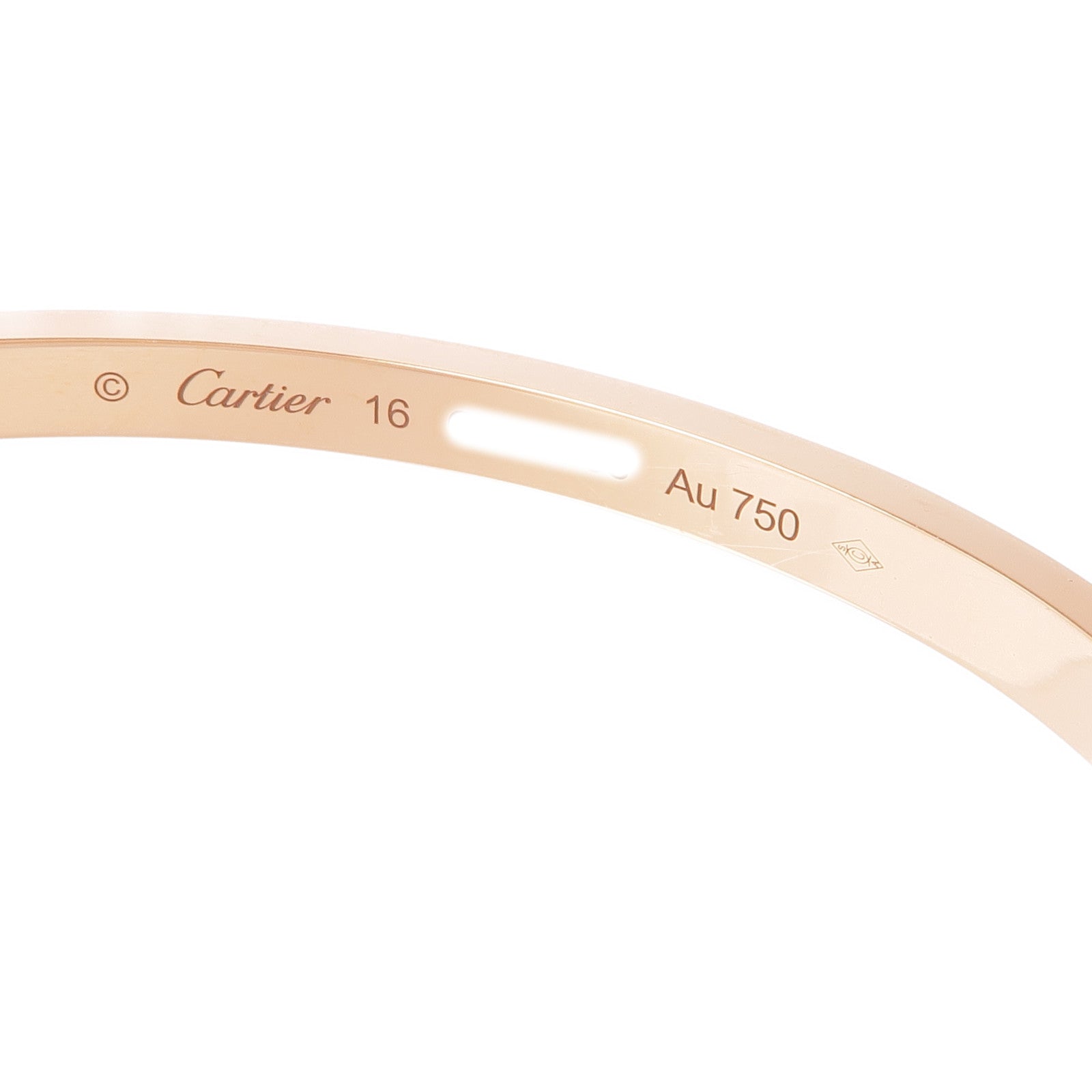 CARTIER 18K玫瑰金Love Bracelet鑽石手鏈Cartier#16