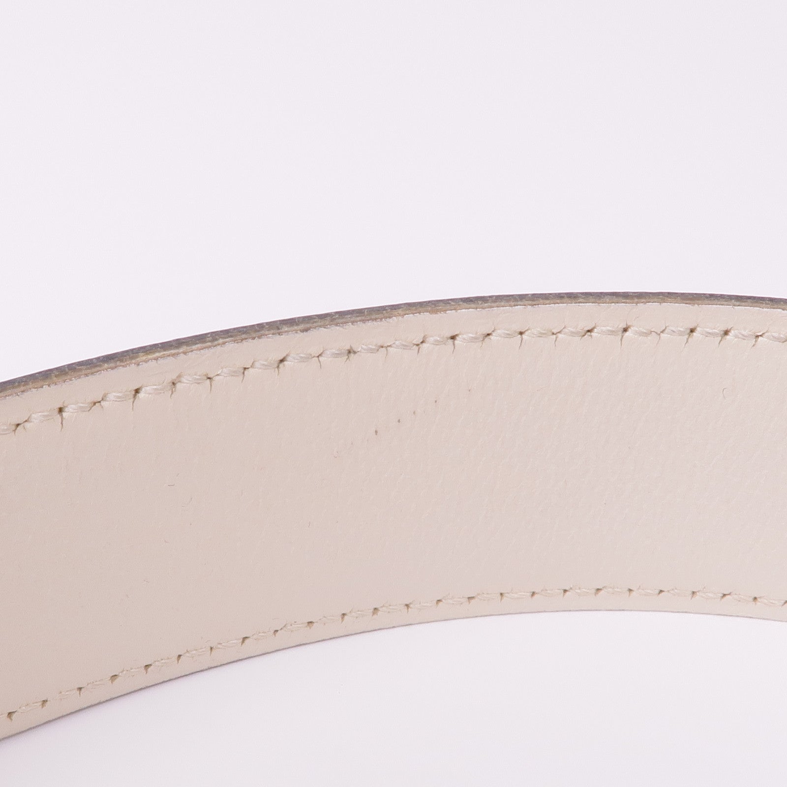 HERMES Epsom皮革Belt銀扣皮帶Blue Jean