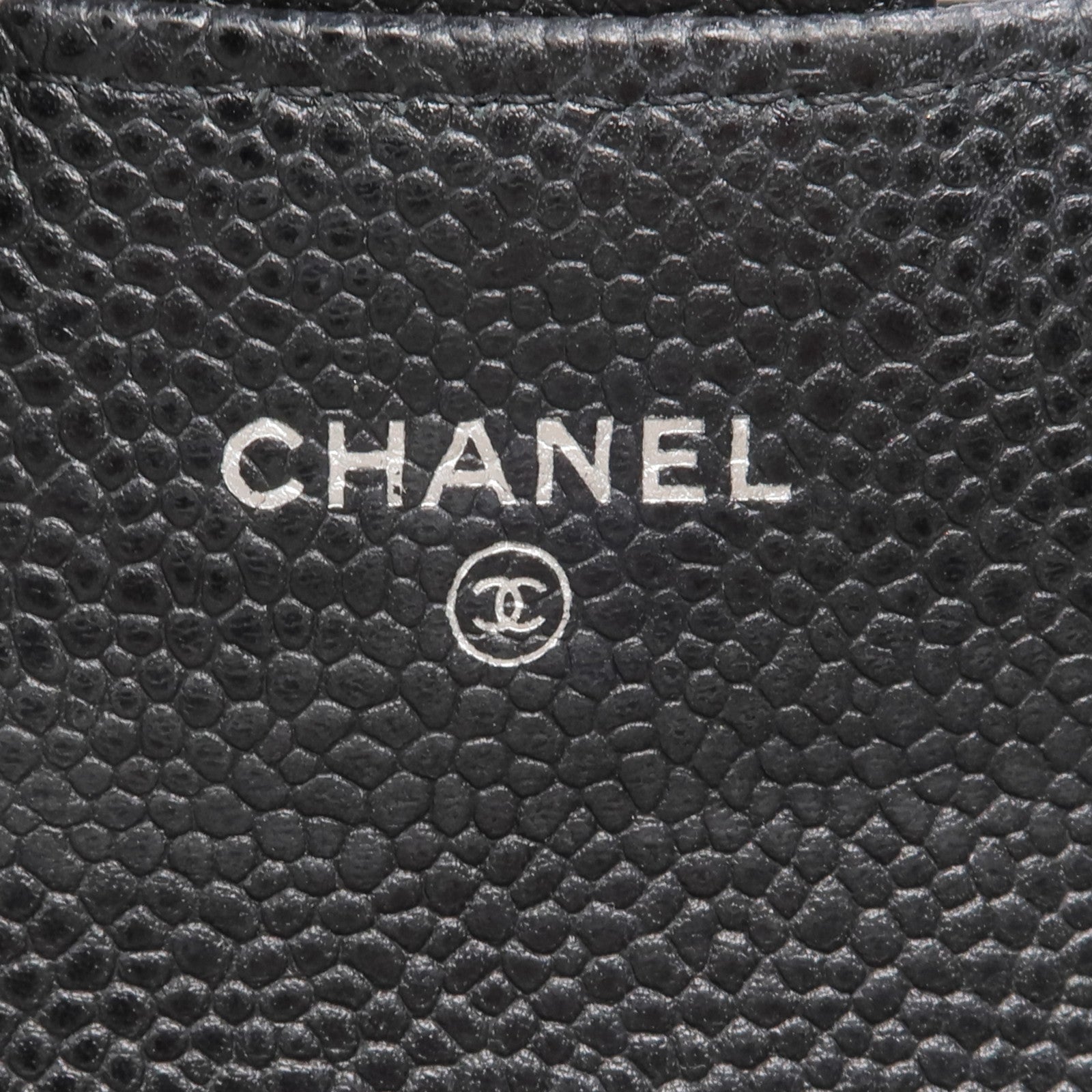 CHANEL 牛皮皮革Card Case銀扣卡片套