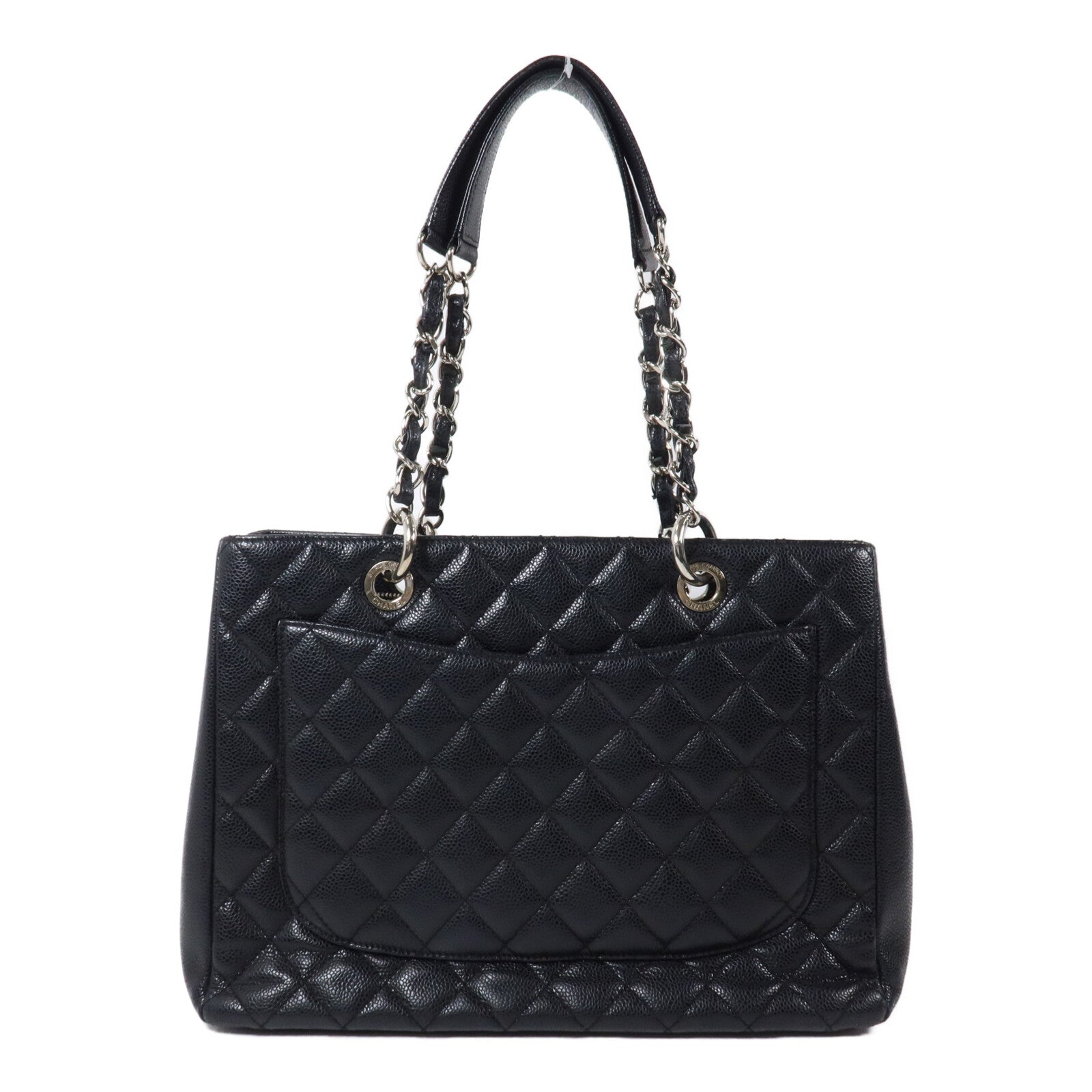CHANEL 牛皮皮革GST Grand Shopping Tote Bag鏈帶肩背袋