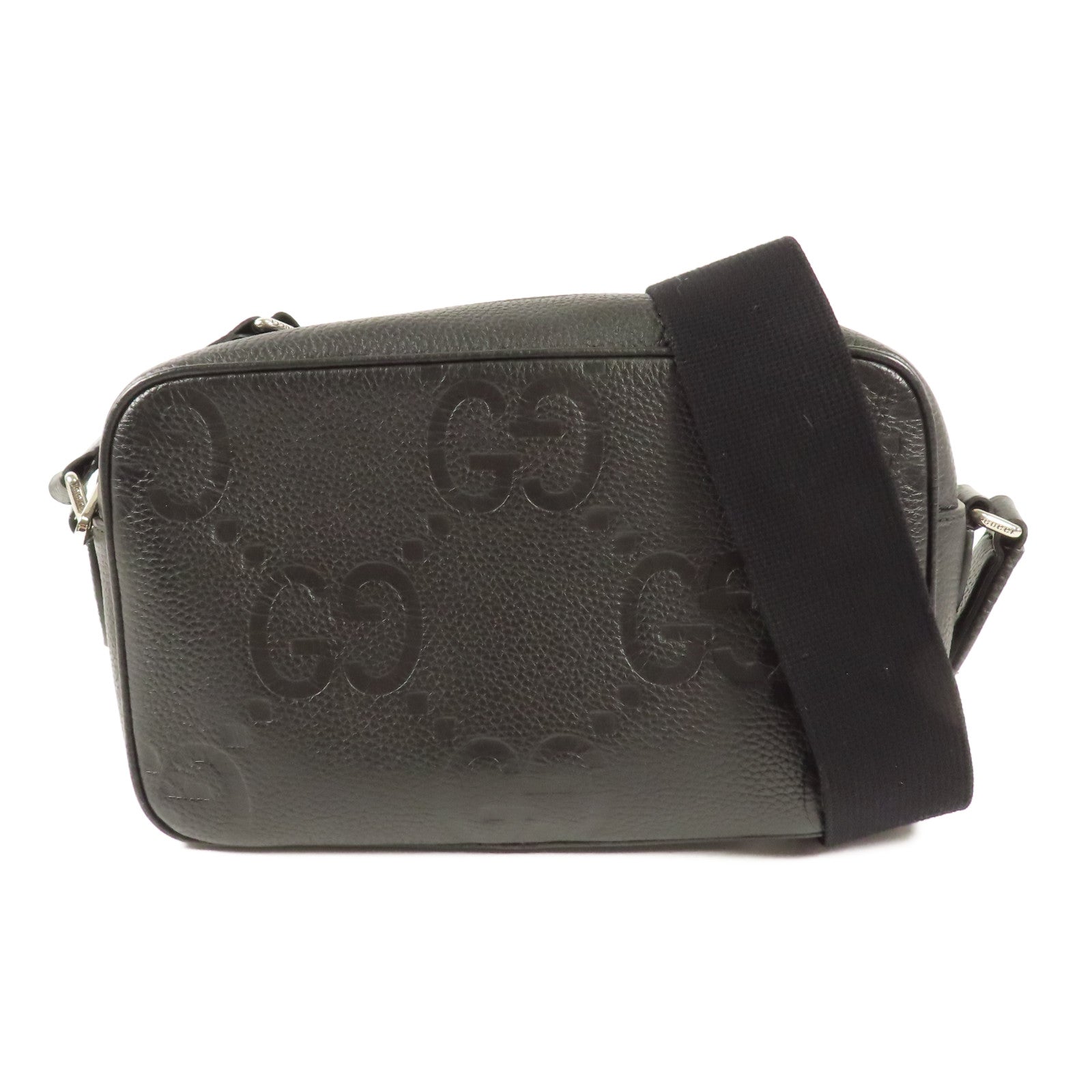 GUCCI 牛皮皮革Camera Bag銀扣肩背袋