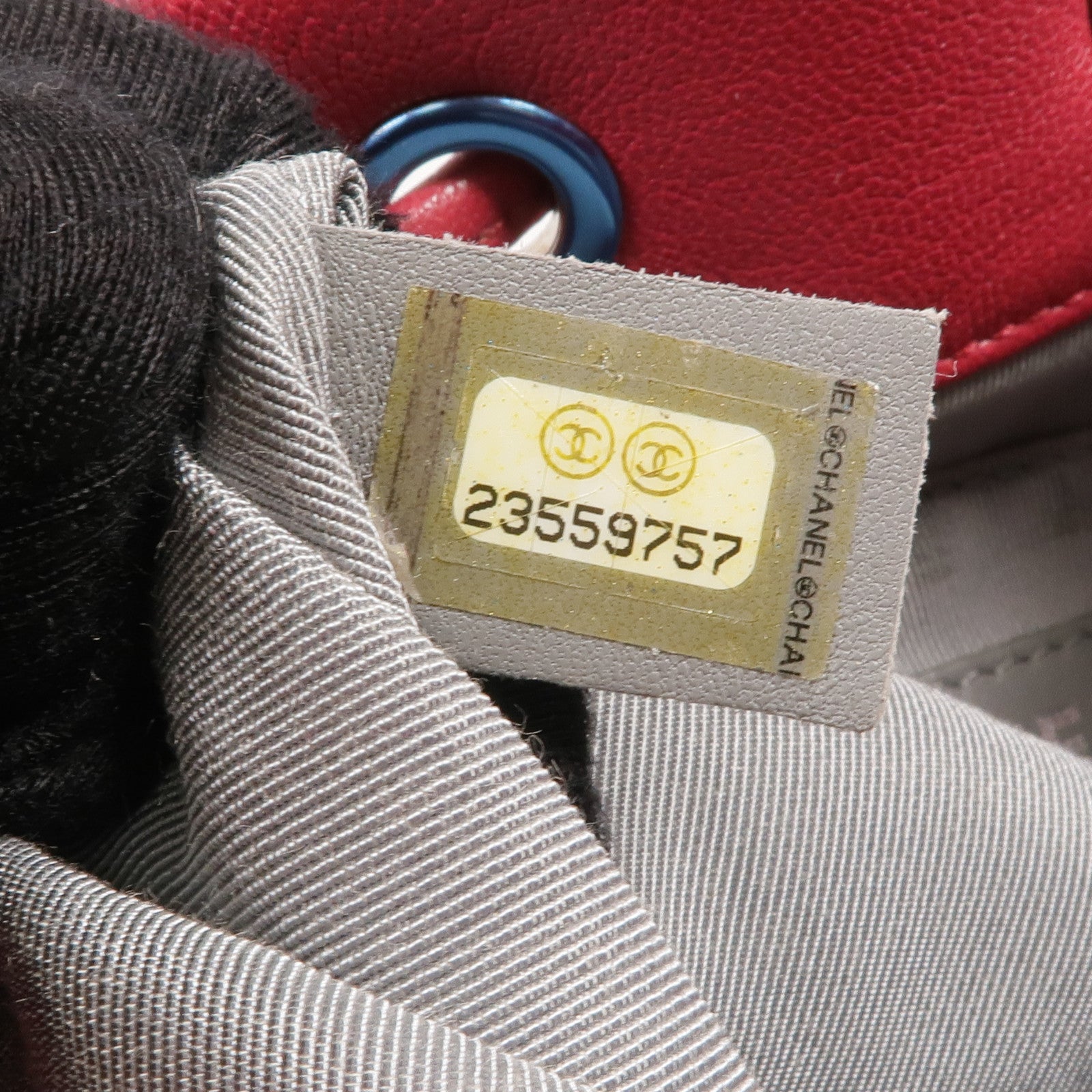 CHANEL 牛皮皮革Bucket Bag銀扣手挽肩背兩用袋