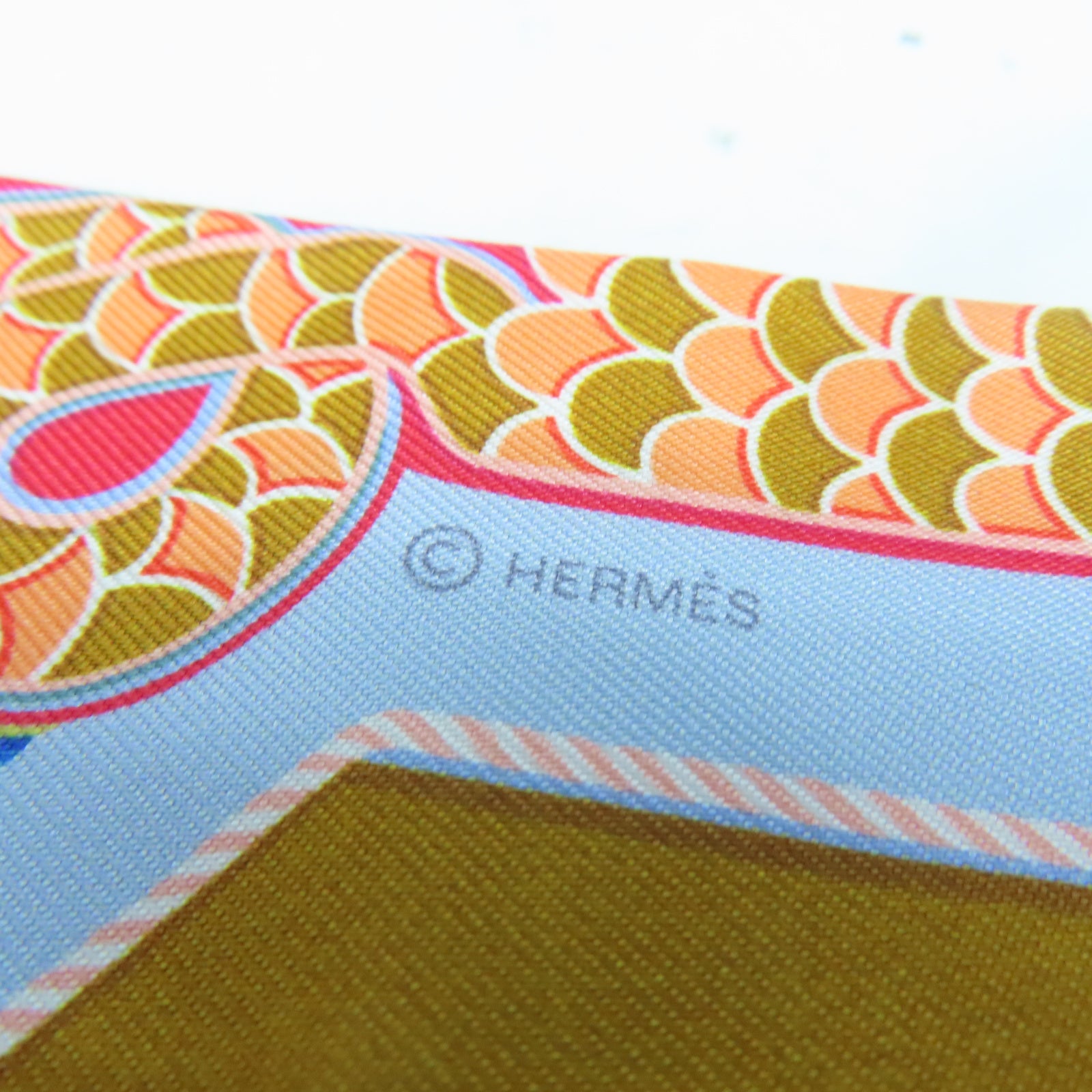 HERMES 【激減優惠】絲質Twilly Scarf絲巾藍色